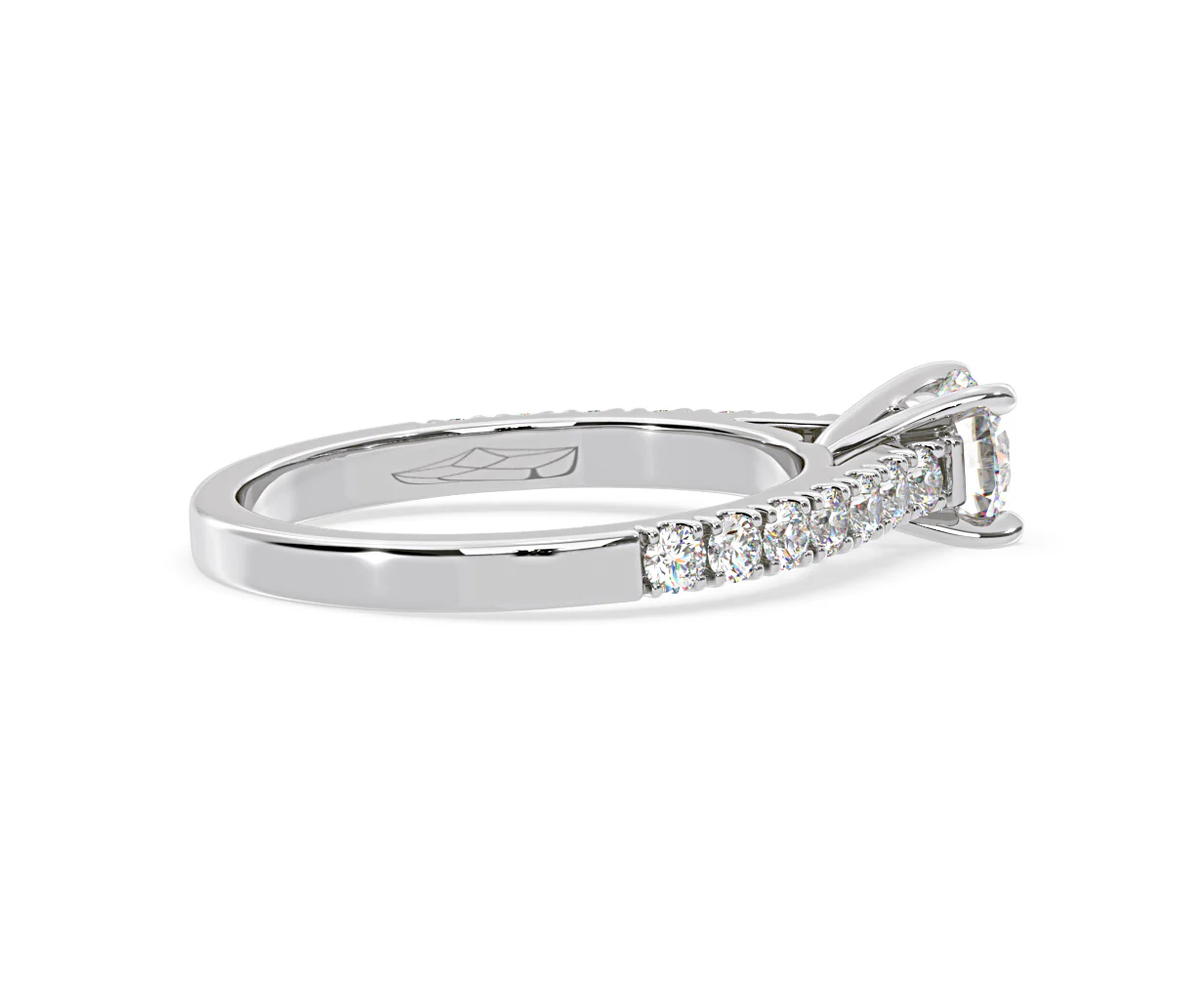 Natalia Lab Diamond Engagement Side Stone Ring 18KW Gold 0.91CT F/VS1 - Image 143