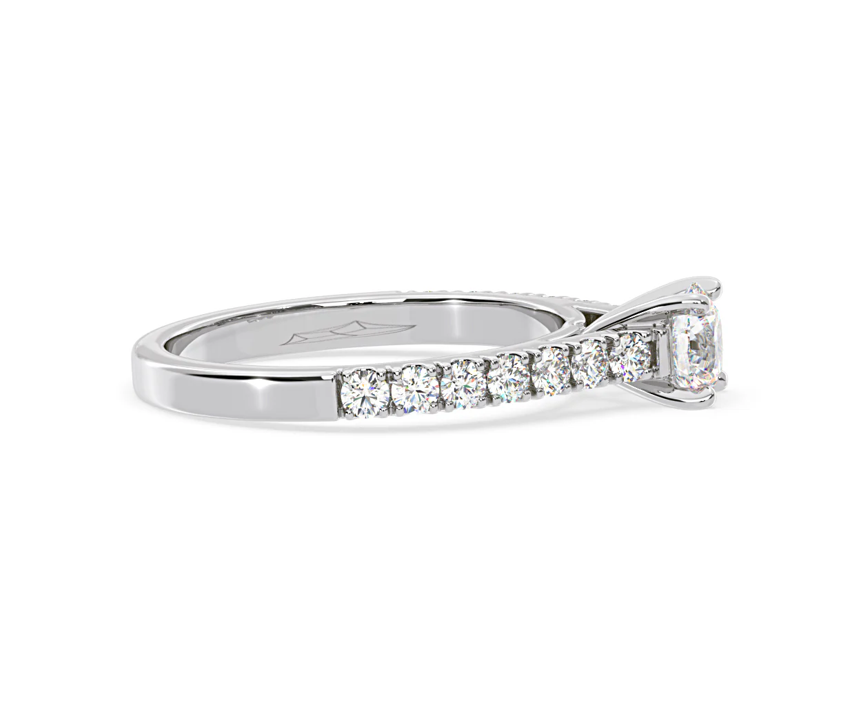 Natalia Lab Diamond Engagement Side Stone Ring 18KW Gold 0.91CT F/VS1 - Image 149