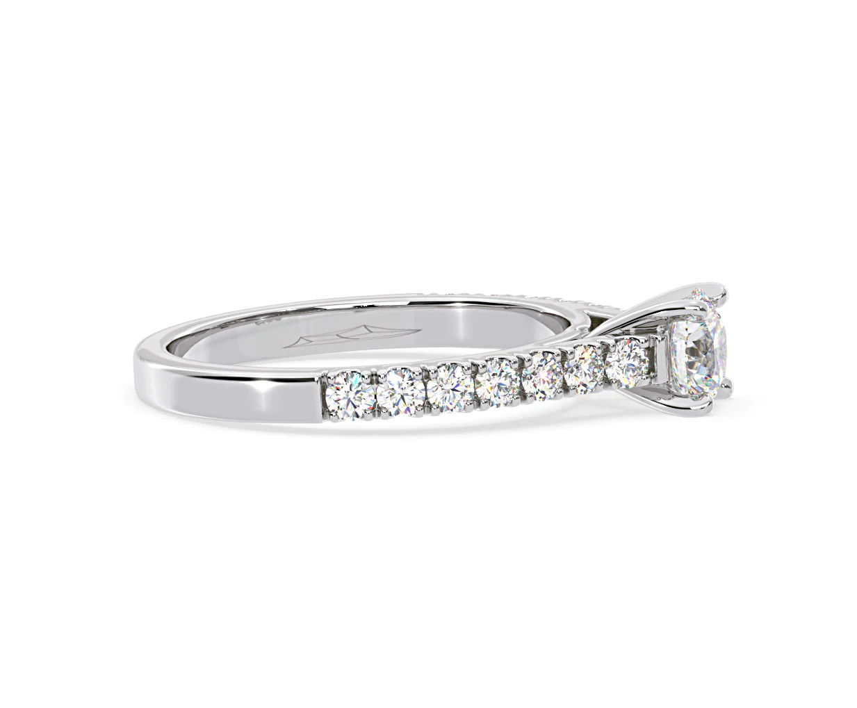 Natalia Lab Diamond Engagement Side Stone Ring 18KW Gold 0.91CT F/VS1 - Image 150
