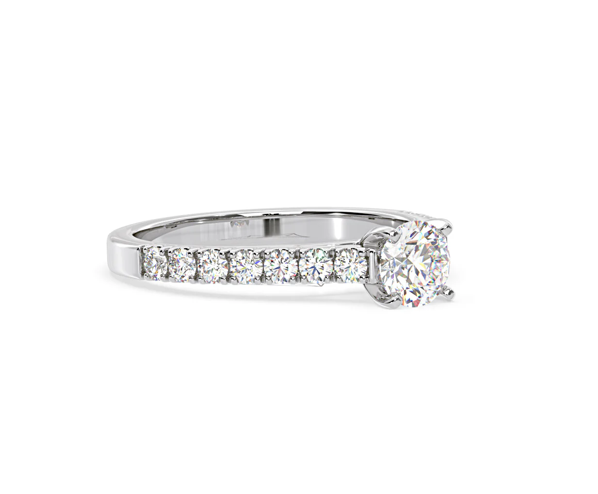 Natalia Lab Diamond Engagement Side Stone Ring 18KW Gold 0.91CT F/VS1 - Image 159