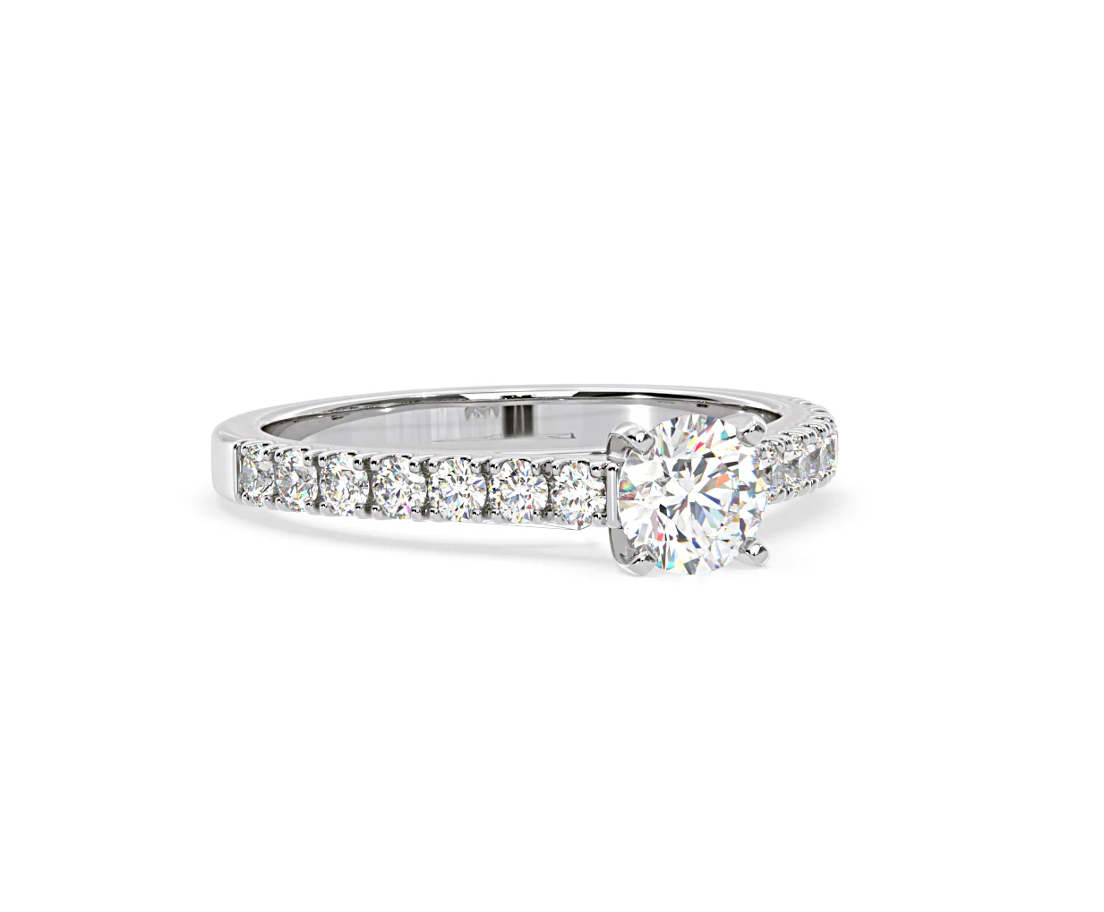 Natalia Lab Diamond Engagement Side Stone Ring 18KW Gold 0.91CT F/VS1 - Image 162