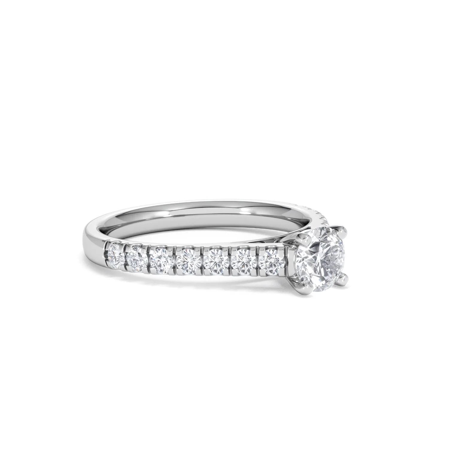Natalia Lab Diamond Engagement Side Stone Ring 18KW Gold 0.91CT F/VS1 - Image 17