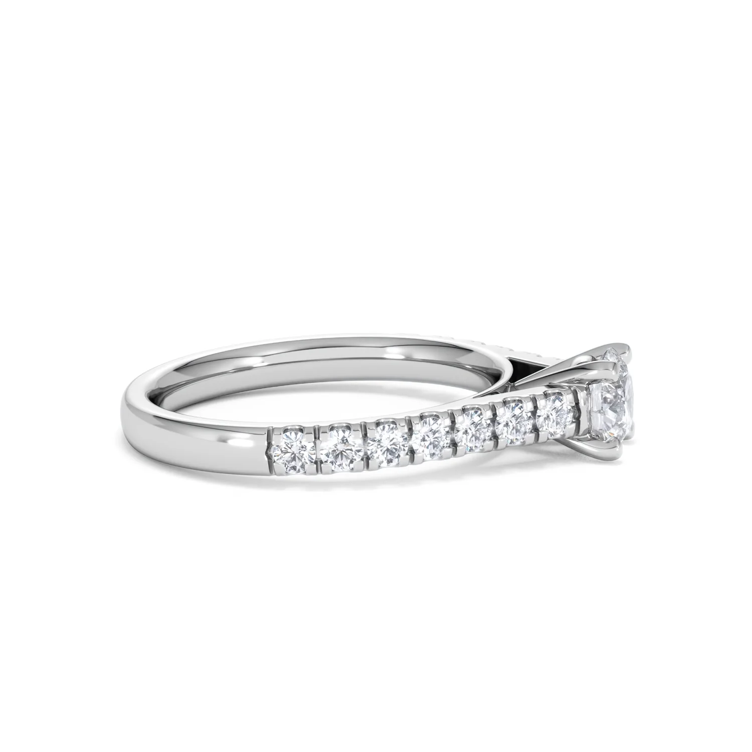Natalia Lab Diamond Engagement Side Stone Ring 18KW Gold 0.91CT F/VS1 - Image 25
