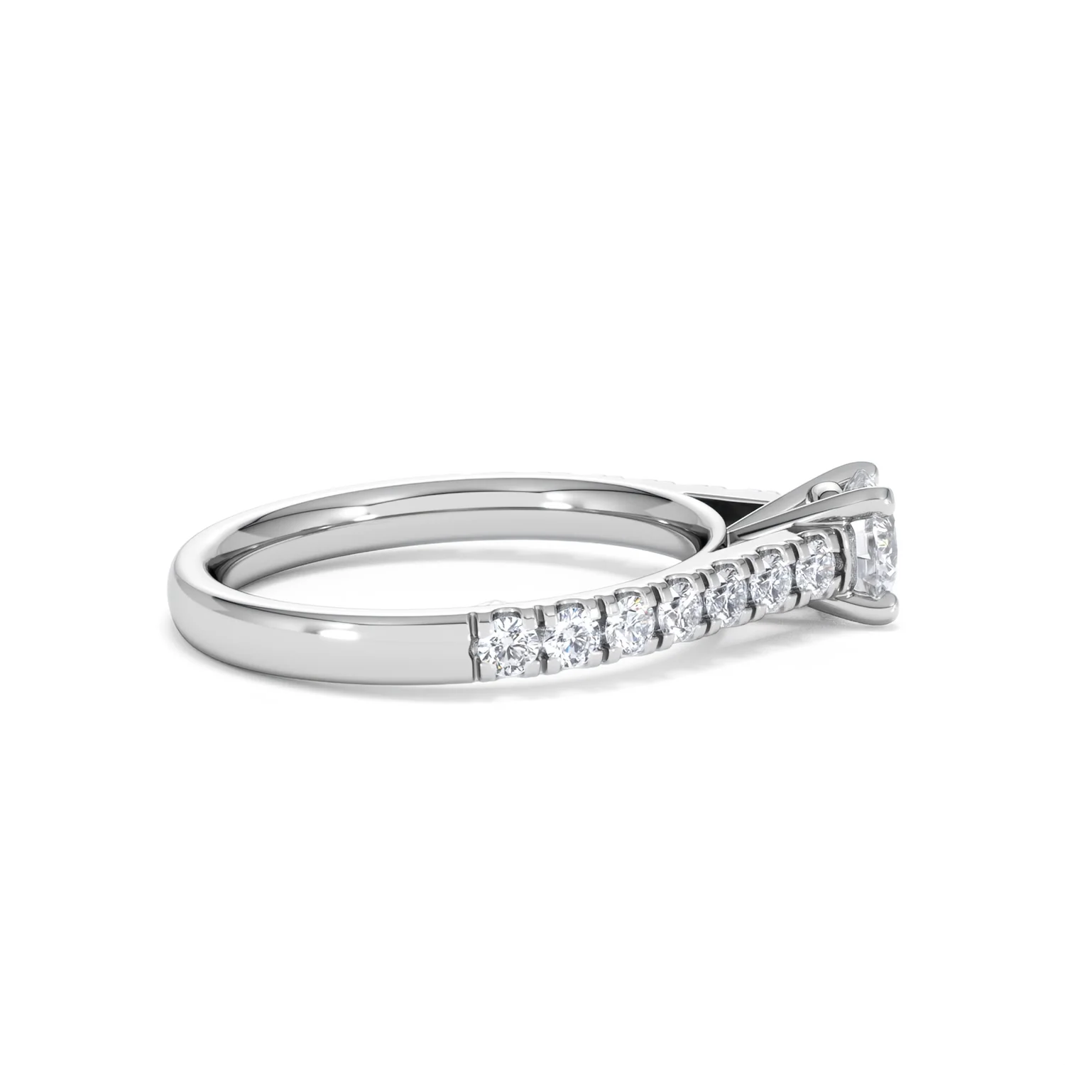 Natalia Lab Diamond Engagement Side Stone Ring 18KW Gold 0.91CT F/VS1 - Image 29