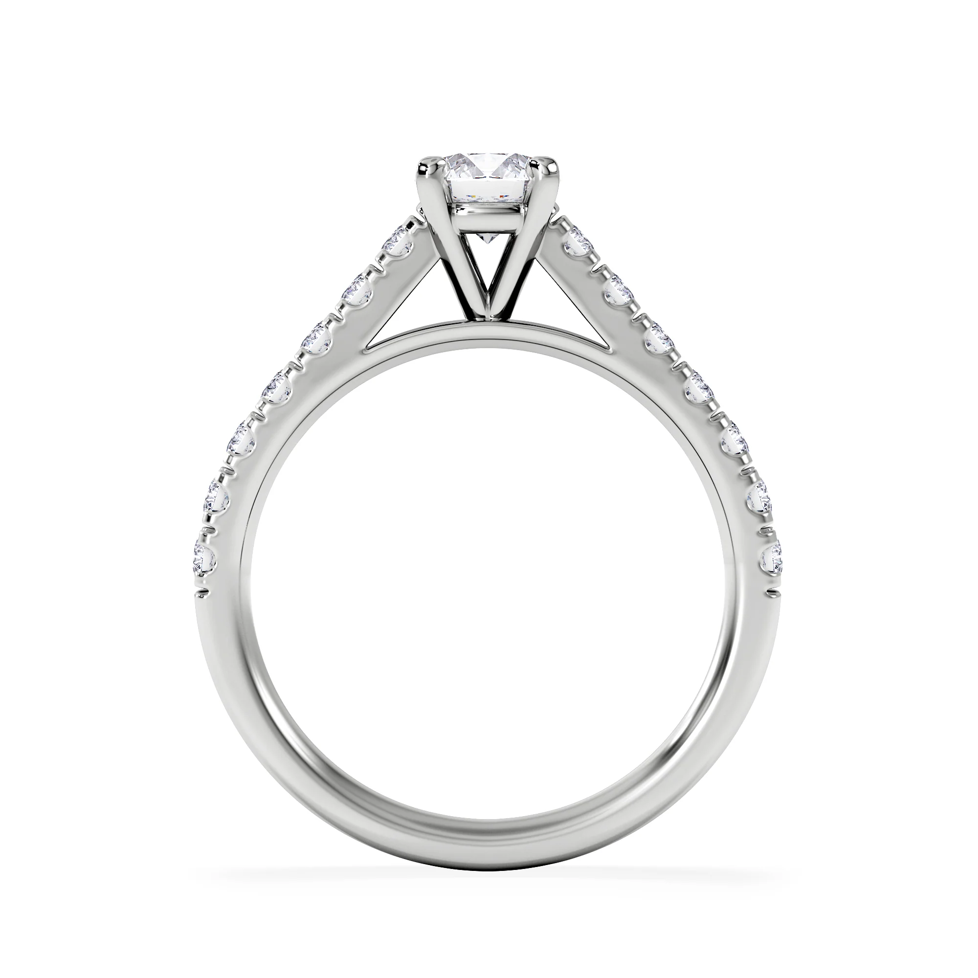 Natalia Lab Diamond Engagement Side Stone Ring 18KW Gold 0.91CT F/VS1 - Image 3