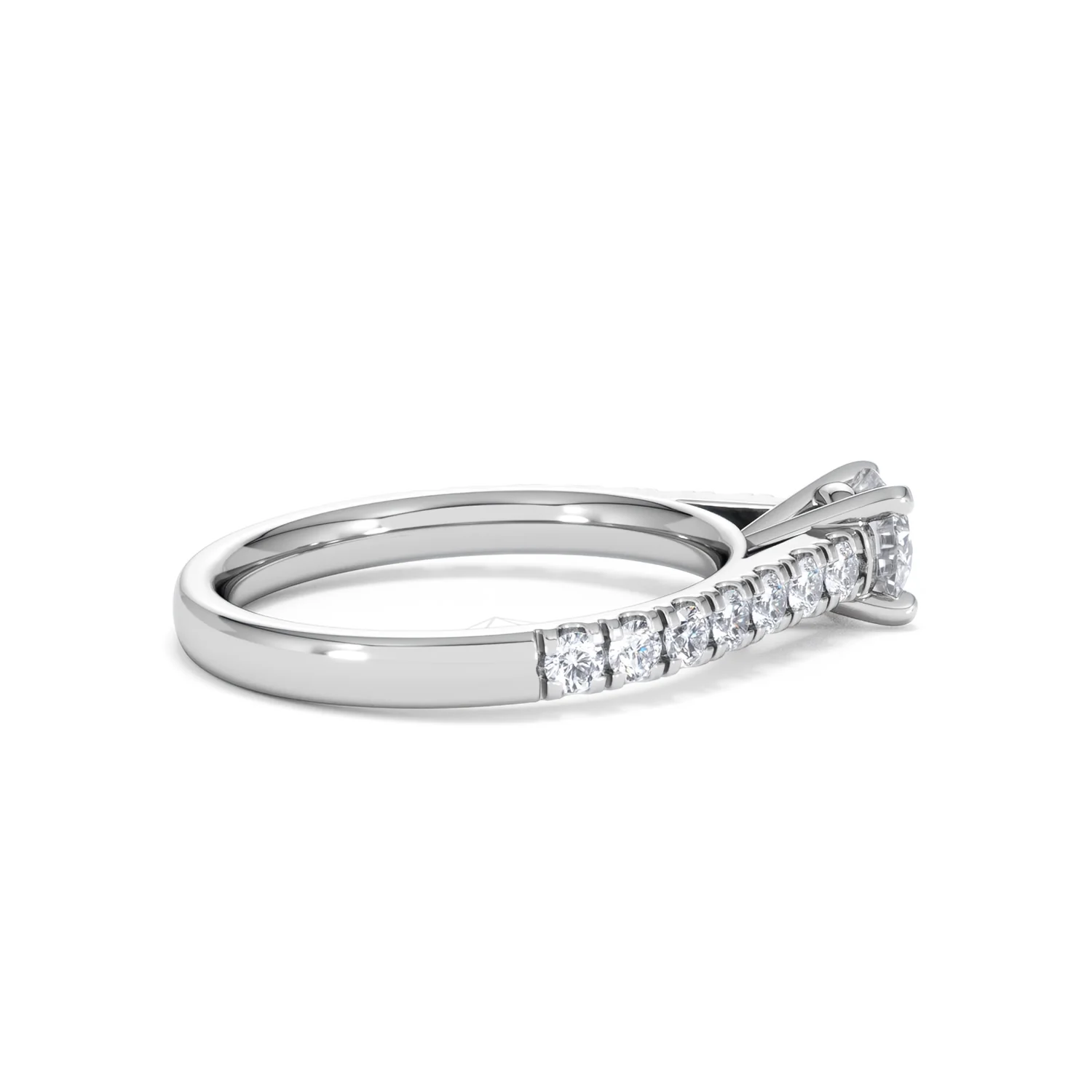 Natalia Lab Diamond Engagement Side Stone Ring 18KW Gold 0.91CT F/VS1 - Image 31