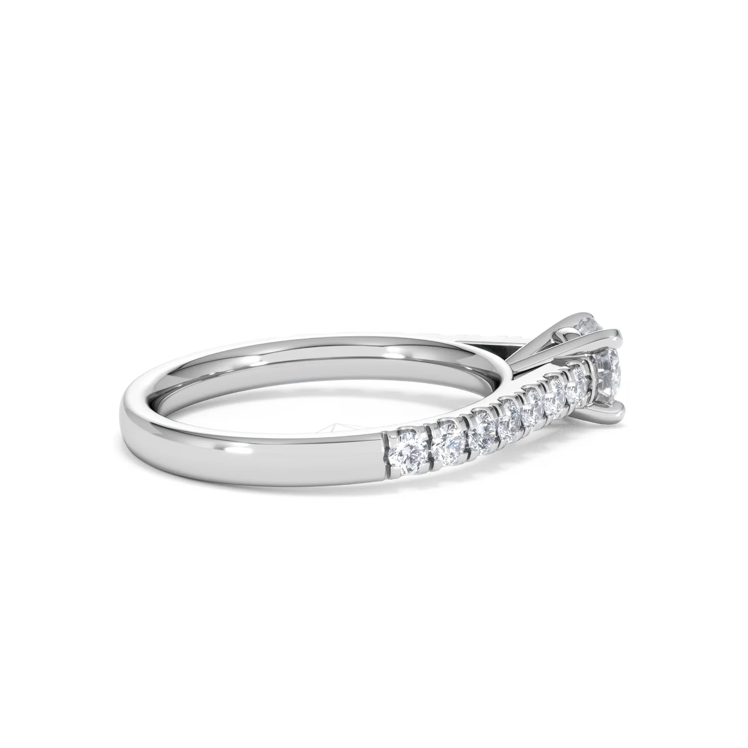 Natalia Lab Diamond Engagement Side Stone Ring 18KW Gold 0.91CT F/VS1 - Image 32