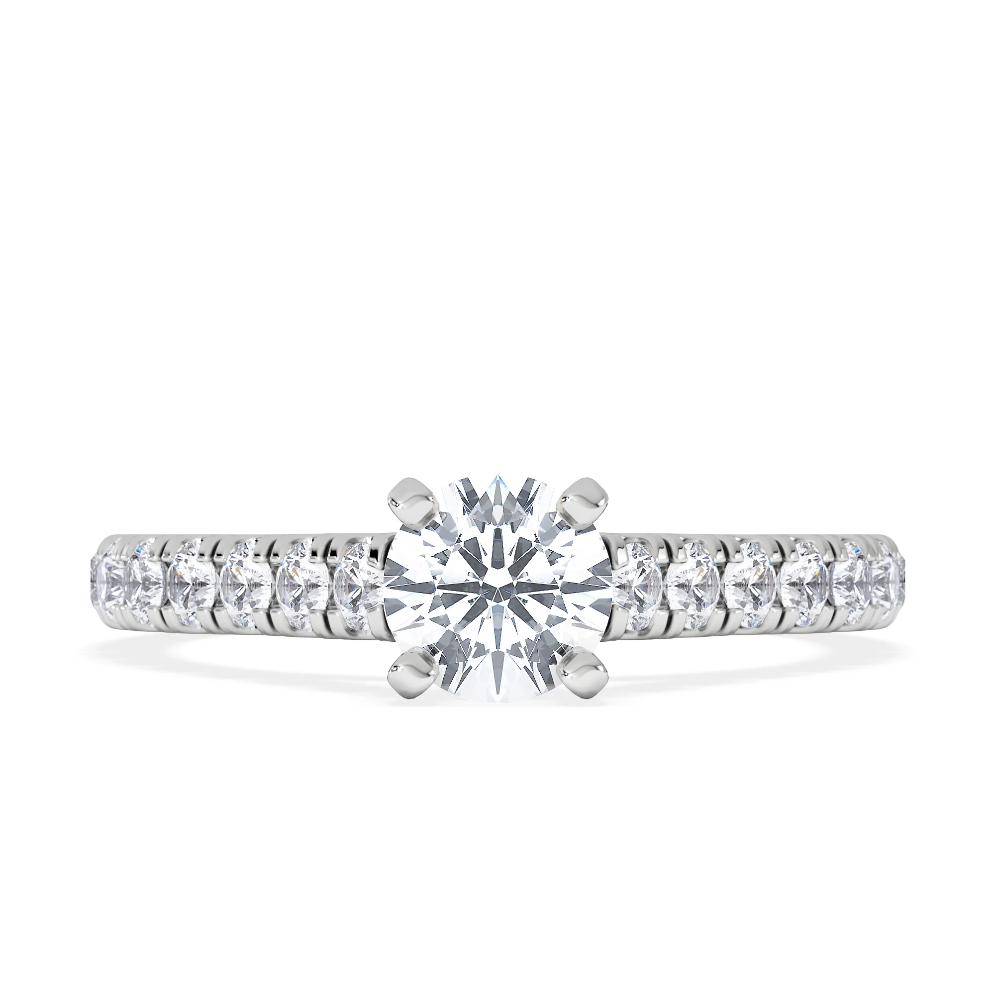 Natalia Lab Diamond Engagement Side Stone Ring 18KW Gold 0.91CT F/VS1 - Image 6