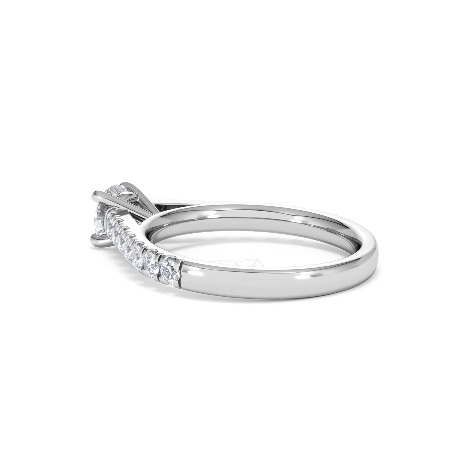 Natalia Lab Diamond Engagement Side Stone Ring 18KW Gold 0.91CT F/VS1 - Image 60