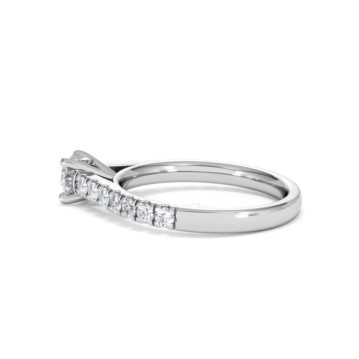 Natalia Lab Diamond Engagement Side Stone Ring 18KW Gold 0.91CT F/VS1 - Image 64