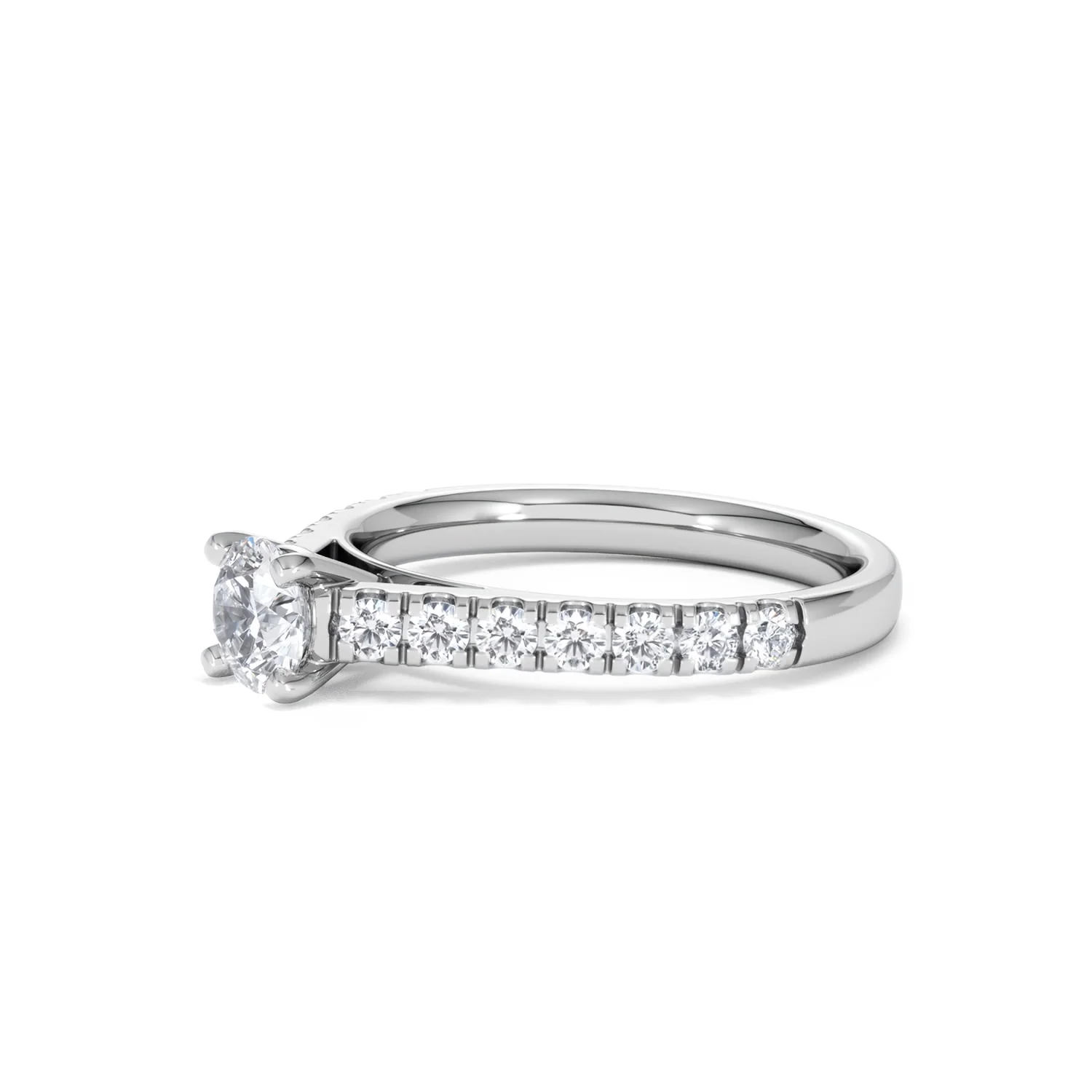 Natalia Lab Diamond Engagement Side Stone Ring 18KW Gold 0.91CT F/VS1 - Image 76