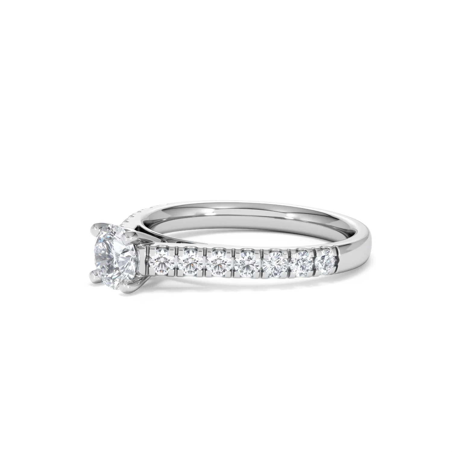 Natalia Lab Diamond Engagement Side Stone Ring 18KW Gold 0.91CT F/VS1 - Image 77