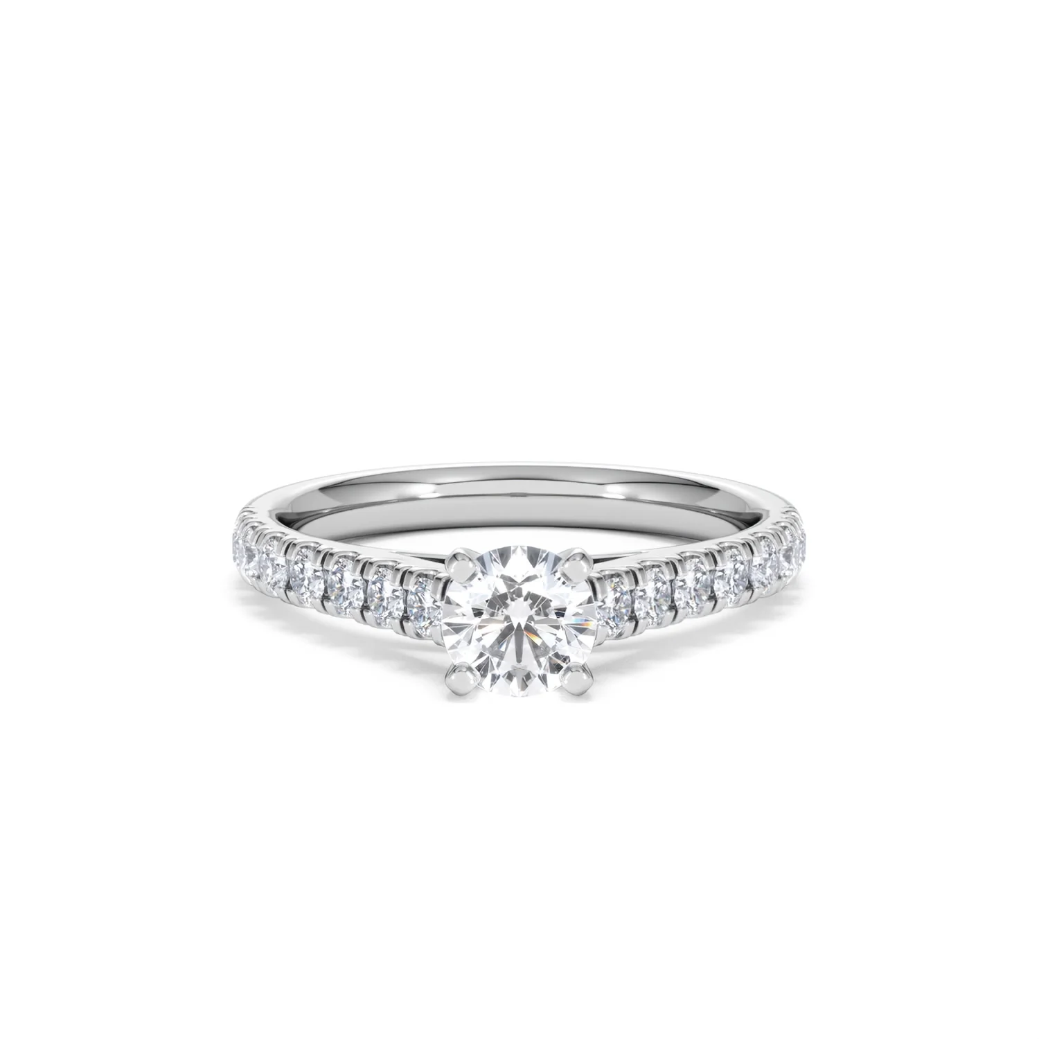 Natalia Lab Diamond Engagement Side Stone Ring 18KW Gold 0.91CT F/VS1 - Image 8