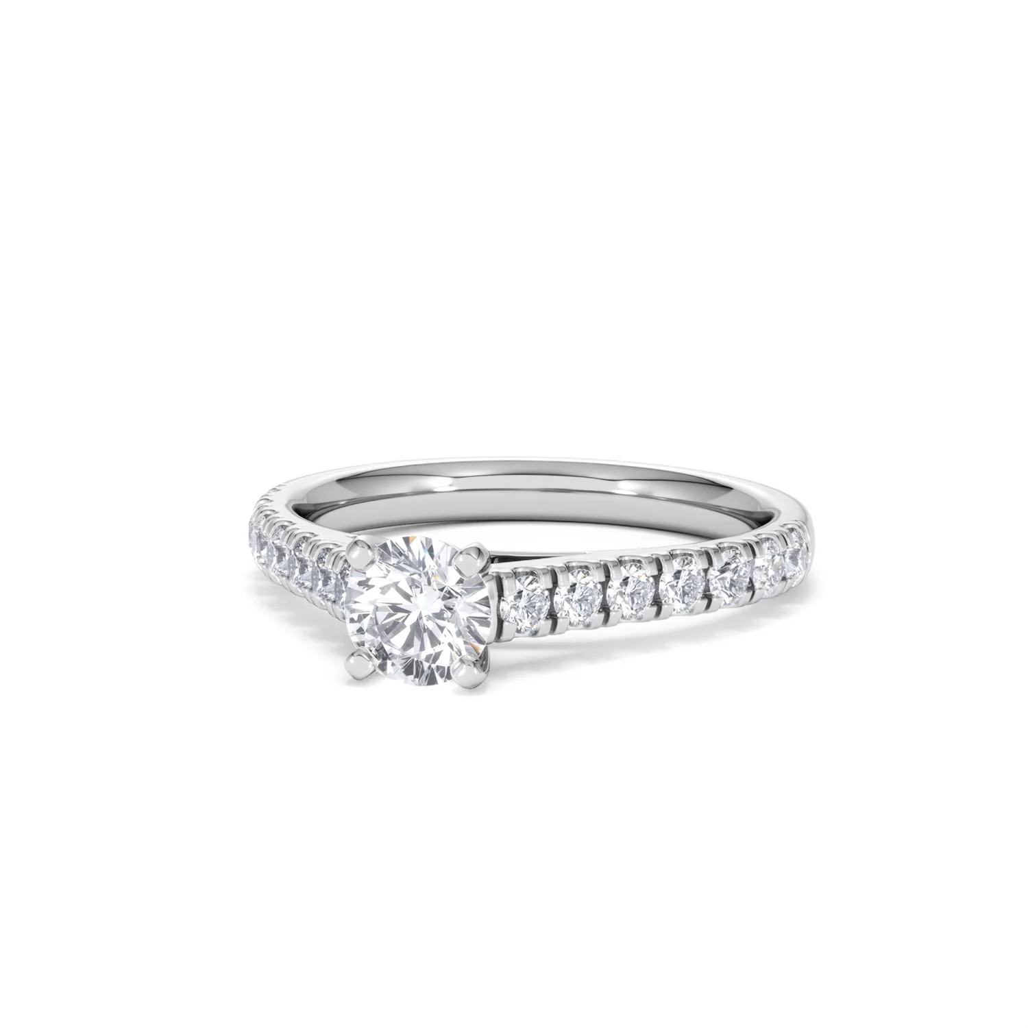 Natalia Lab Diamond Engagement Side Stone Ring 18KW Gold 0.91CT F/VS1 - Image 84