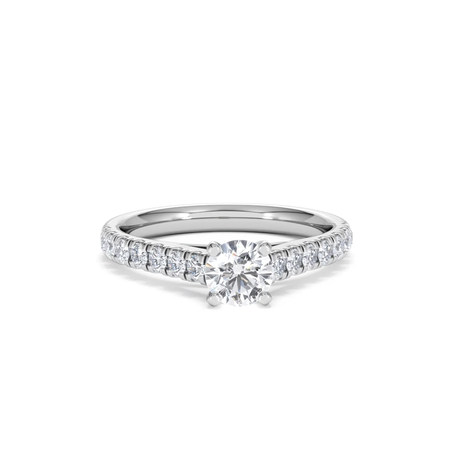 Natalia Lab Diamond Engagement Side Stone Ring 18KW Gold 0.91CT F/VS1 - Image 9