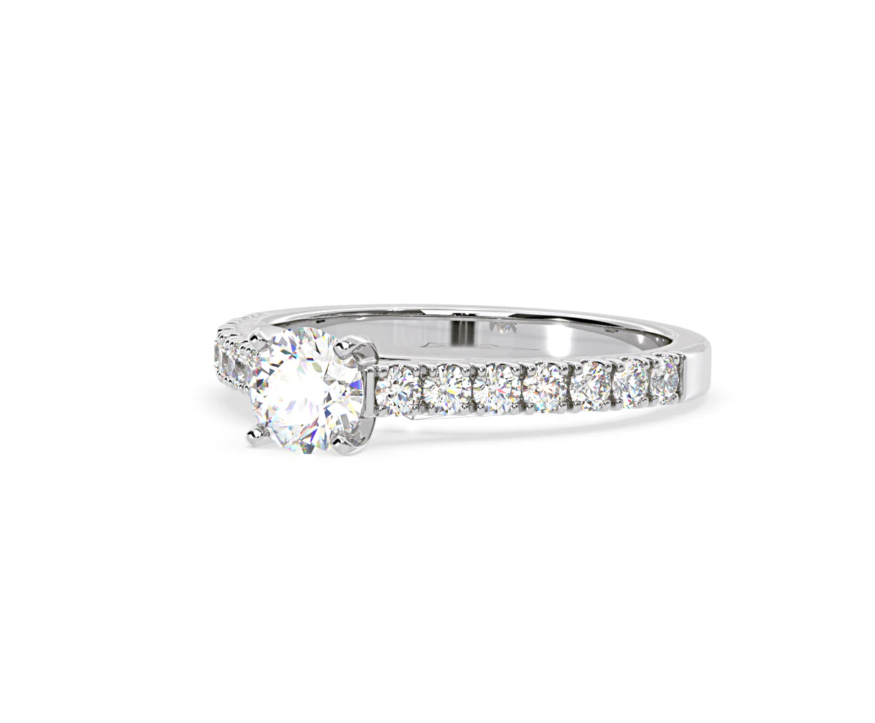 Natalia Lab Diamond Engagement Side Stone Ring 18KW Gold 0.91CT F/VS1 - Image 94