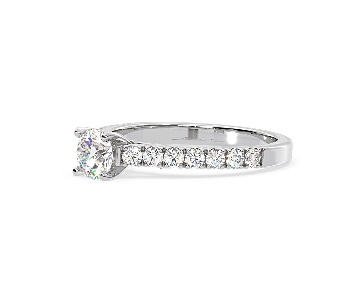 Natalia Lab Diamond Engagement Side Stone Ring 18KW Gold 0.91CT F/VS1 - Image 98