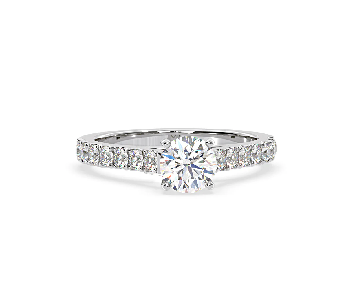 Natalia Lab Diamond Engagement Side Stone Ring Platinum 2.00CT F/VS1 - Image 166