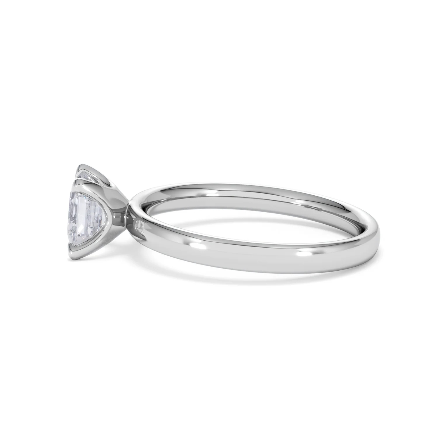 Origin 1.00ct Asscher Cut Lab Diamond Solitaire Engagement Ring in Platinum - Image 68