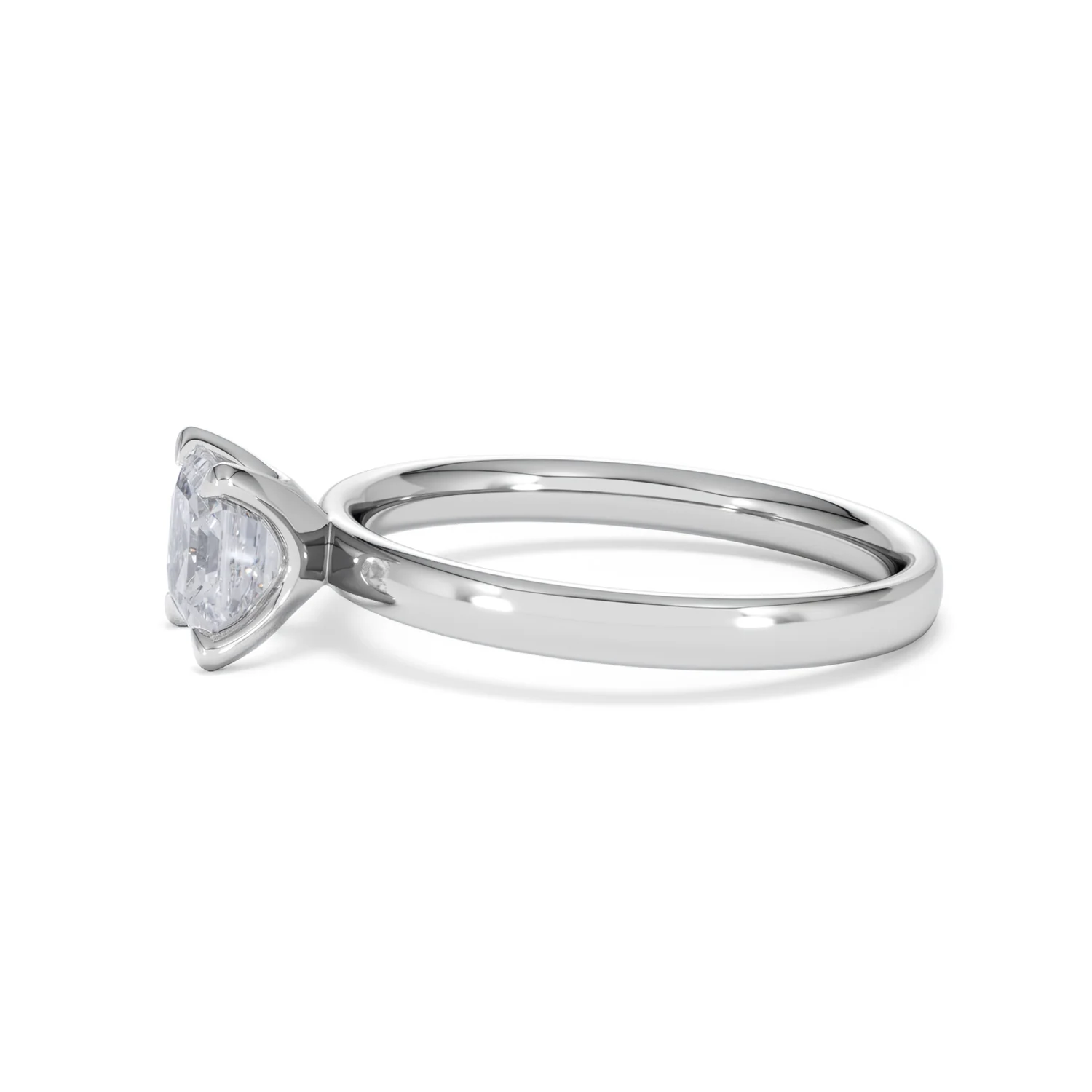 Origin 1.00ct Asscher Cut Lab Diamond Solitaire Engagement Ring in Platinum - Image 71
