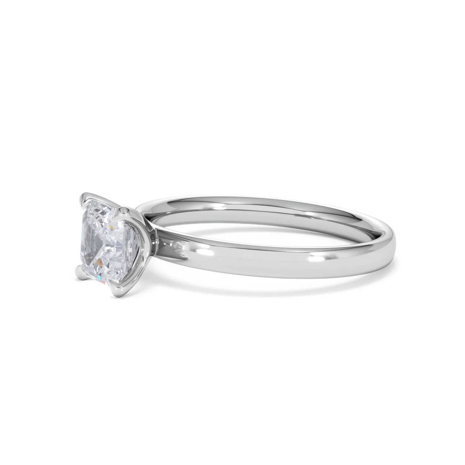Origin 1.00ct Asscher Cut Lab Diamond Solitaire Engagement Ring in Platinum - Image 75