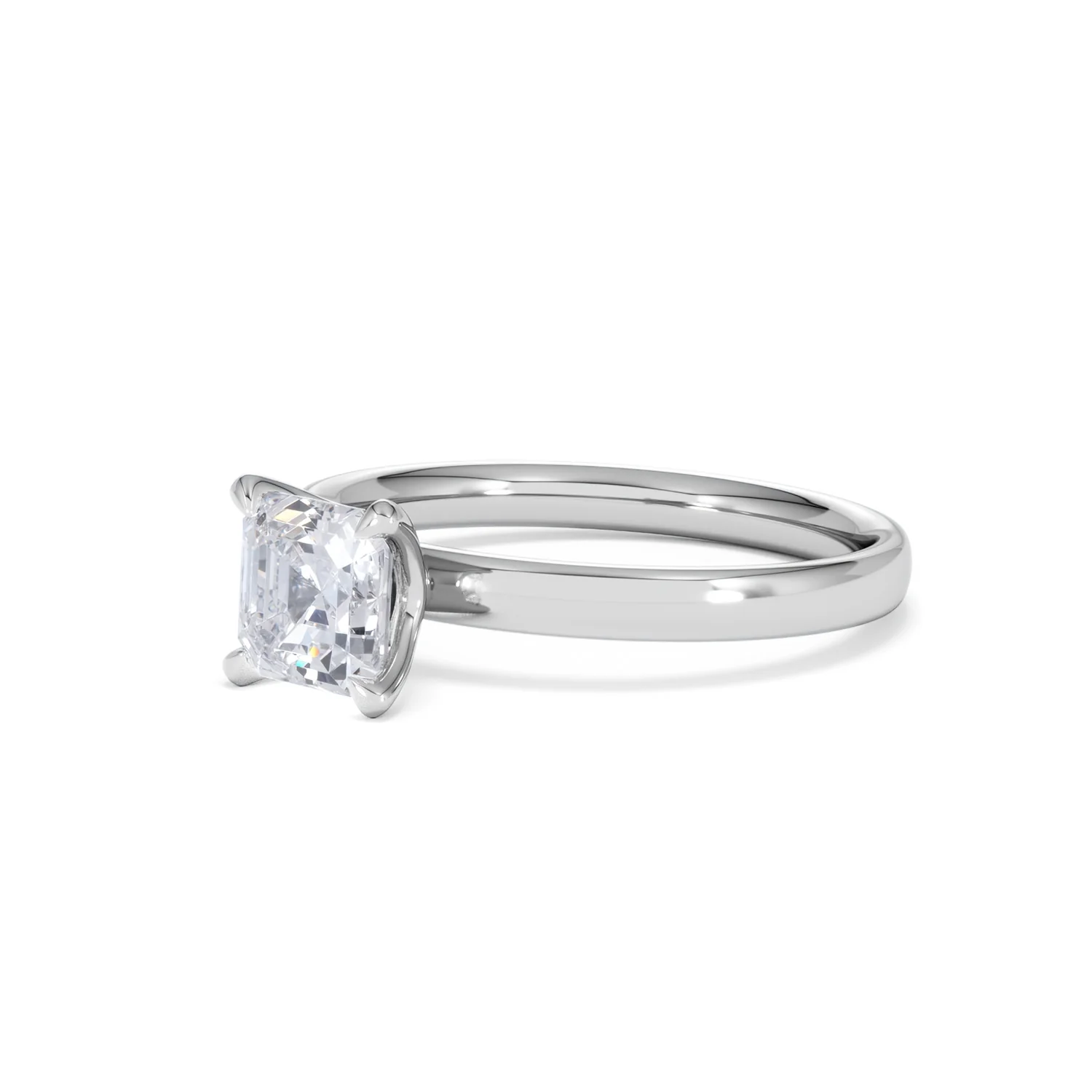 Origin 1.00ct Asscher Cut Lab Diamond Solitaire Engagement Ring in Platinum - Image 79