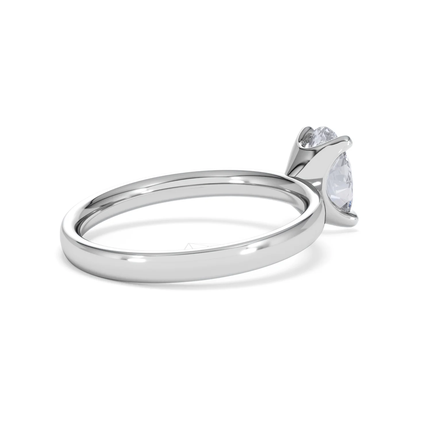 Origin 1.00ct Oval Cut Lab Diamond Solitaire Engagement Ring in 18K White Gold - Image 36