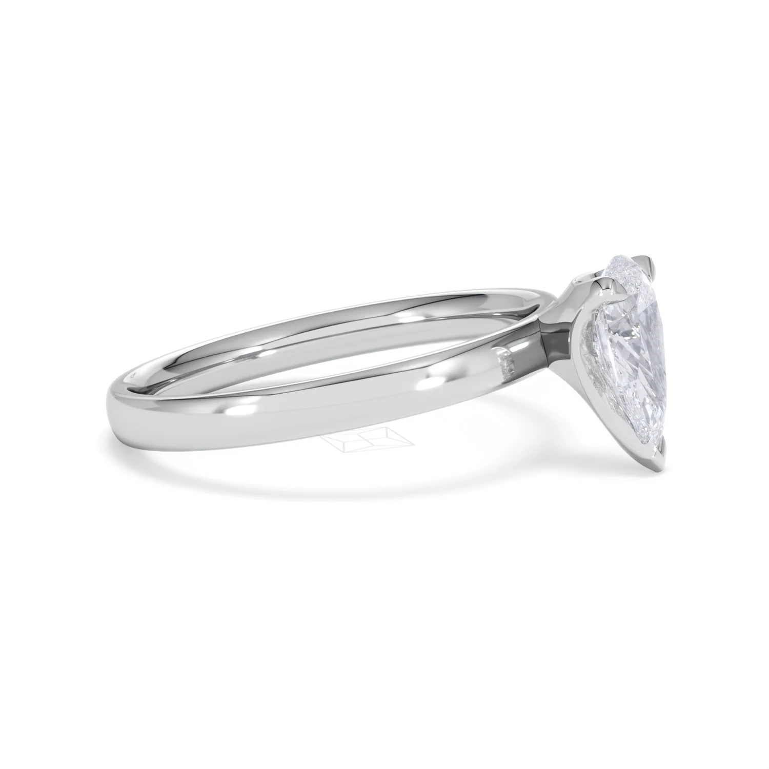 Origin 1.00ct Pear Cut Lab Diamond Solitaire Engagement Ring in 18K White Gold - Image 22
