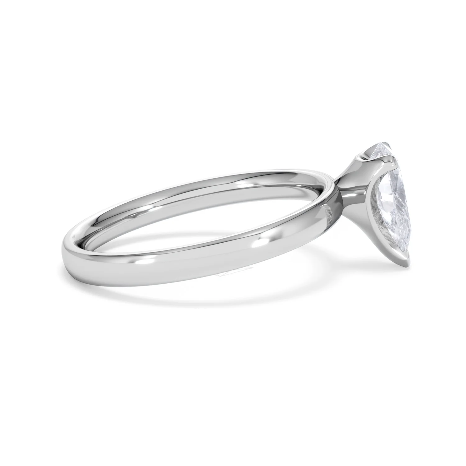 Origin 1.00ct Pear Cut Lab Diamond Solitaire Engagement Ring in 18K White Gold - Image 27
