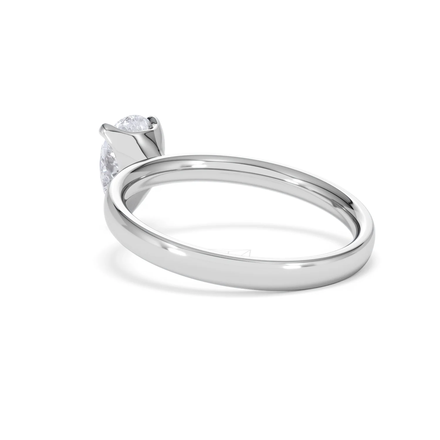 Origin 1.00ct Pear Cut Lab Diamond Solitaire Engagement Ring in 18K White Gold - Image 56