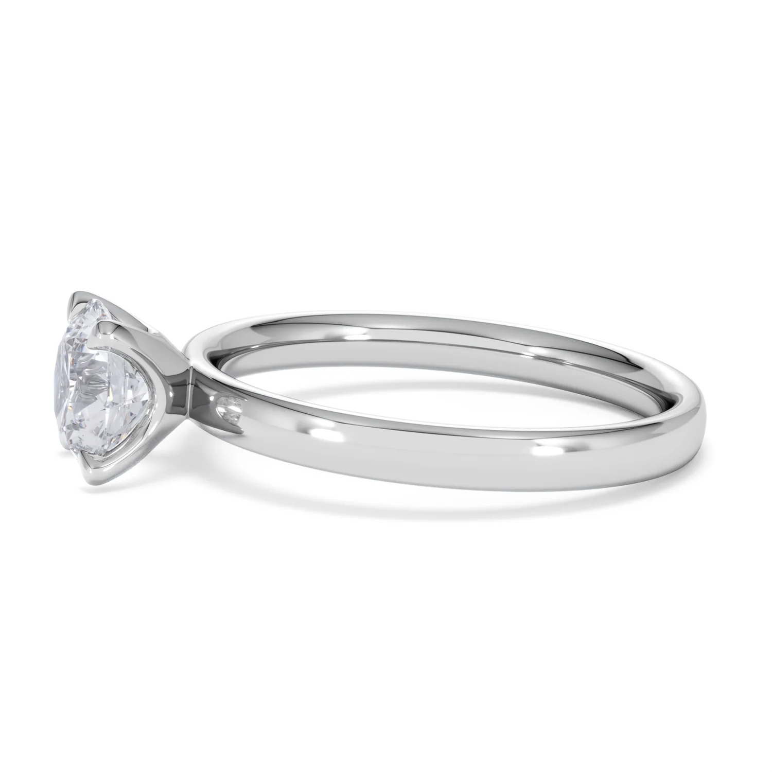 Origin 1.00ct Round Cut Lab Diamond Solitaire Engagement Ring in Platinum - Image 71