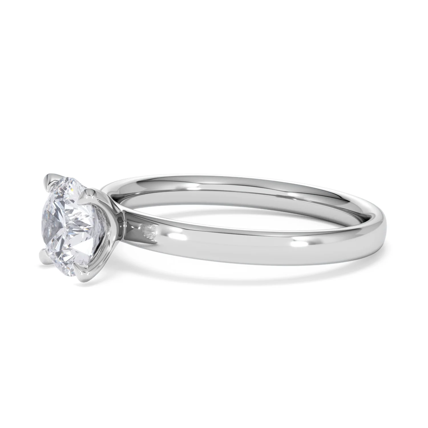 Origin 1.00ct Round Cut Lab Diamond Solitaire Engagement Ring in Platinum - Image 75