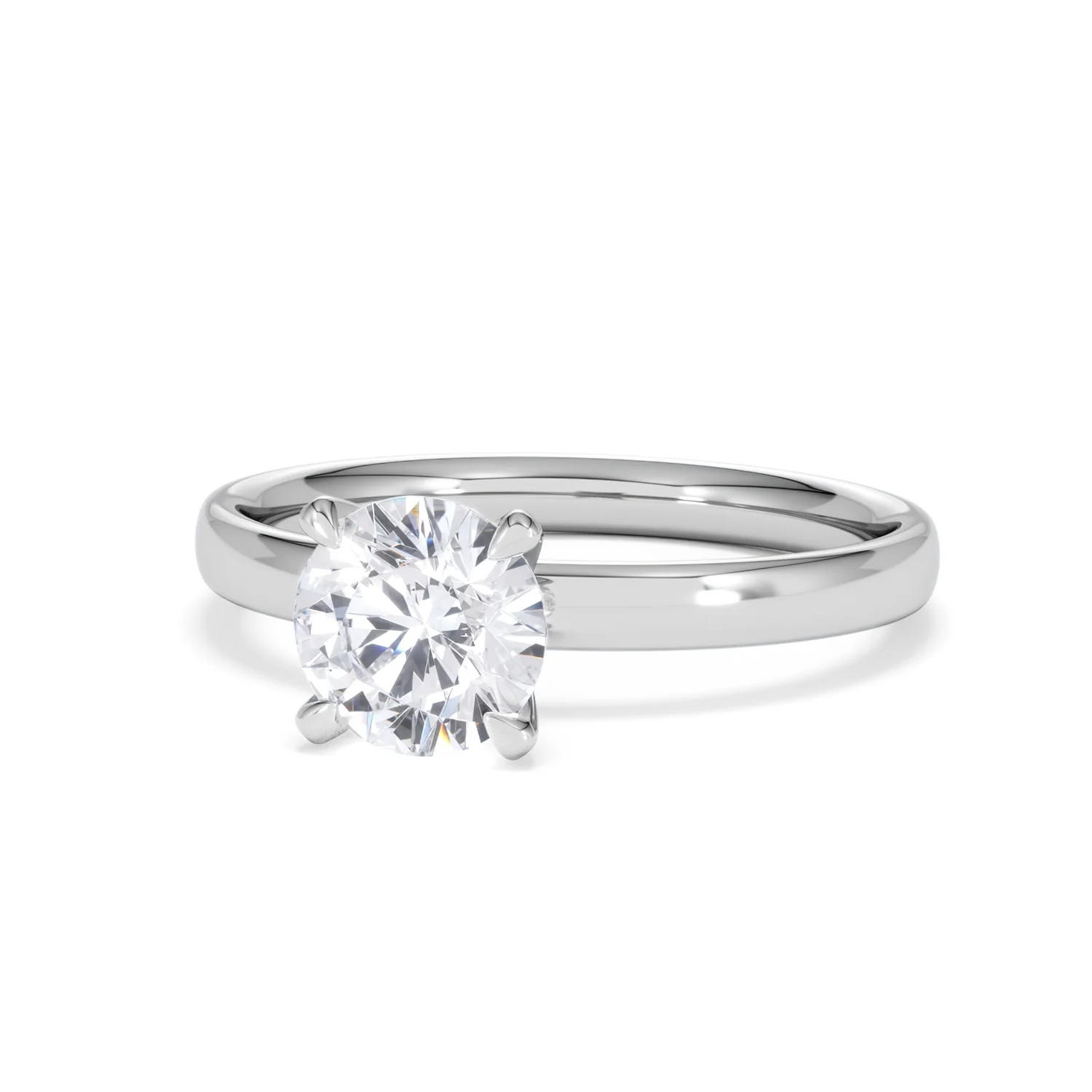 Origin 1.00ct Round Cut Lab Diamond Solitaire Engagement Ring in Platinum - Image 84