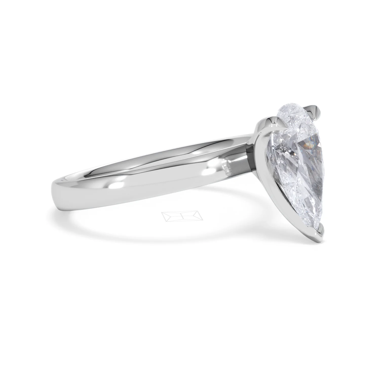 Origin 2.00ct Pear Cut Lab Diamond Solitaire Engagement Ring in Platinum - Image 19