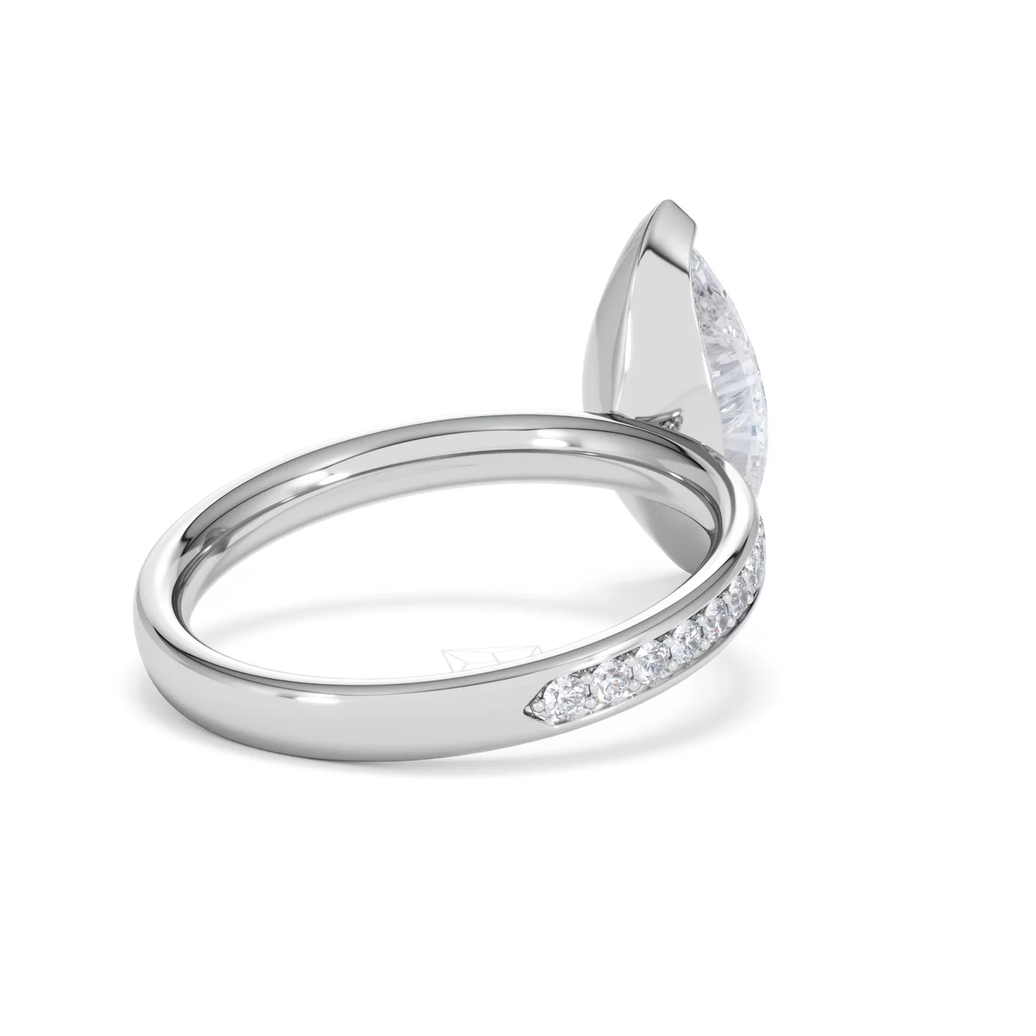 Origin 2.25ct Marquise Cut Lab Diamond Solitaire Engagement Ring with Side Stones in 18K White Gold - Image 39