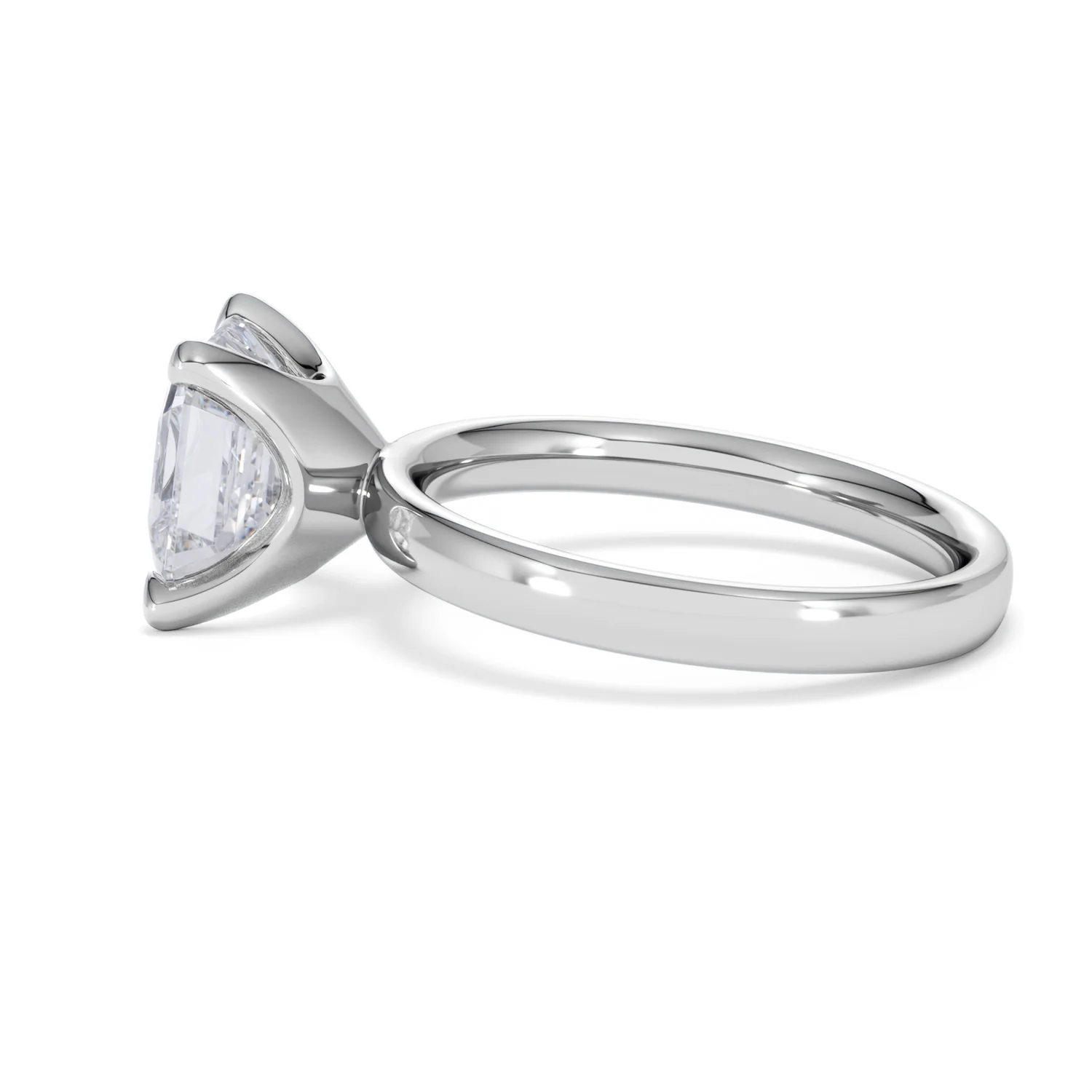 Origin 3.00ct Asscher Cut Lab Diamond Solitaire Engagement Ring in Platinum - Image 65