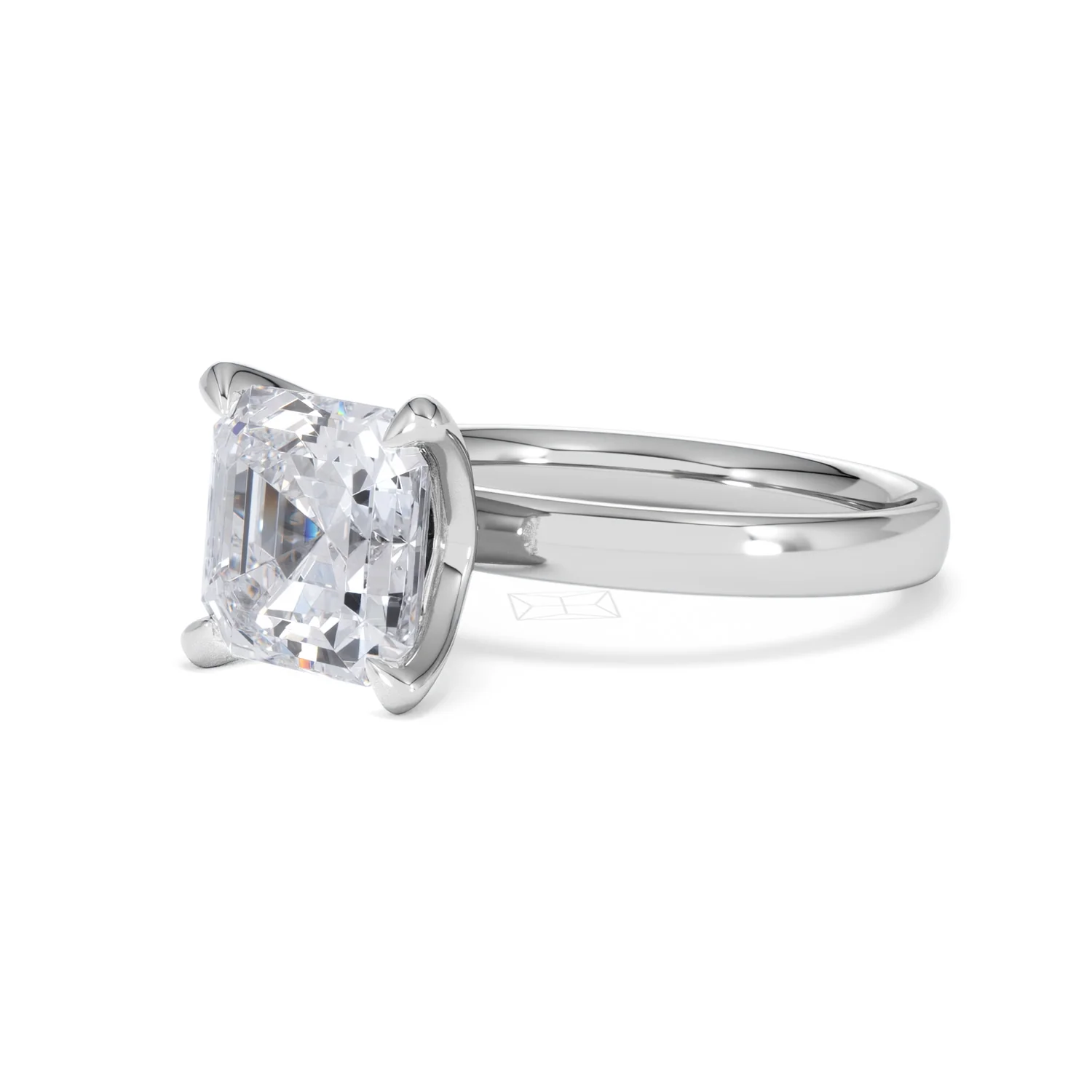 Origin 3.00ct Asscher Cut Lab Diamond Solitaire Engagement Ring in Platinum - Image 78