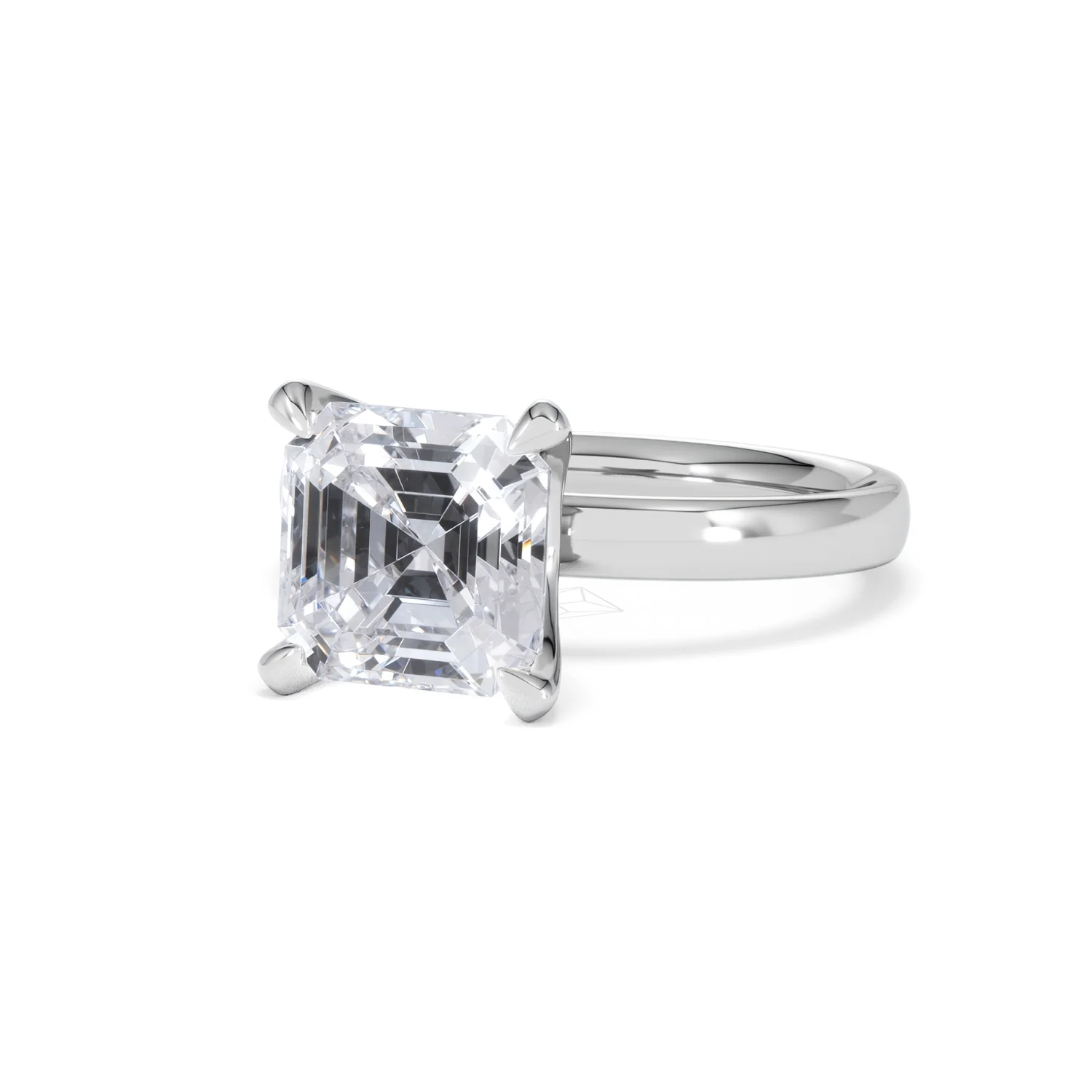 Origin 3.00ct Asscher Cut Lab Diamond Solitaire Engagement Ring in Platinum - Image 82