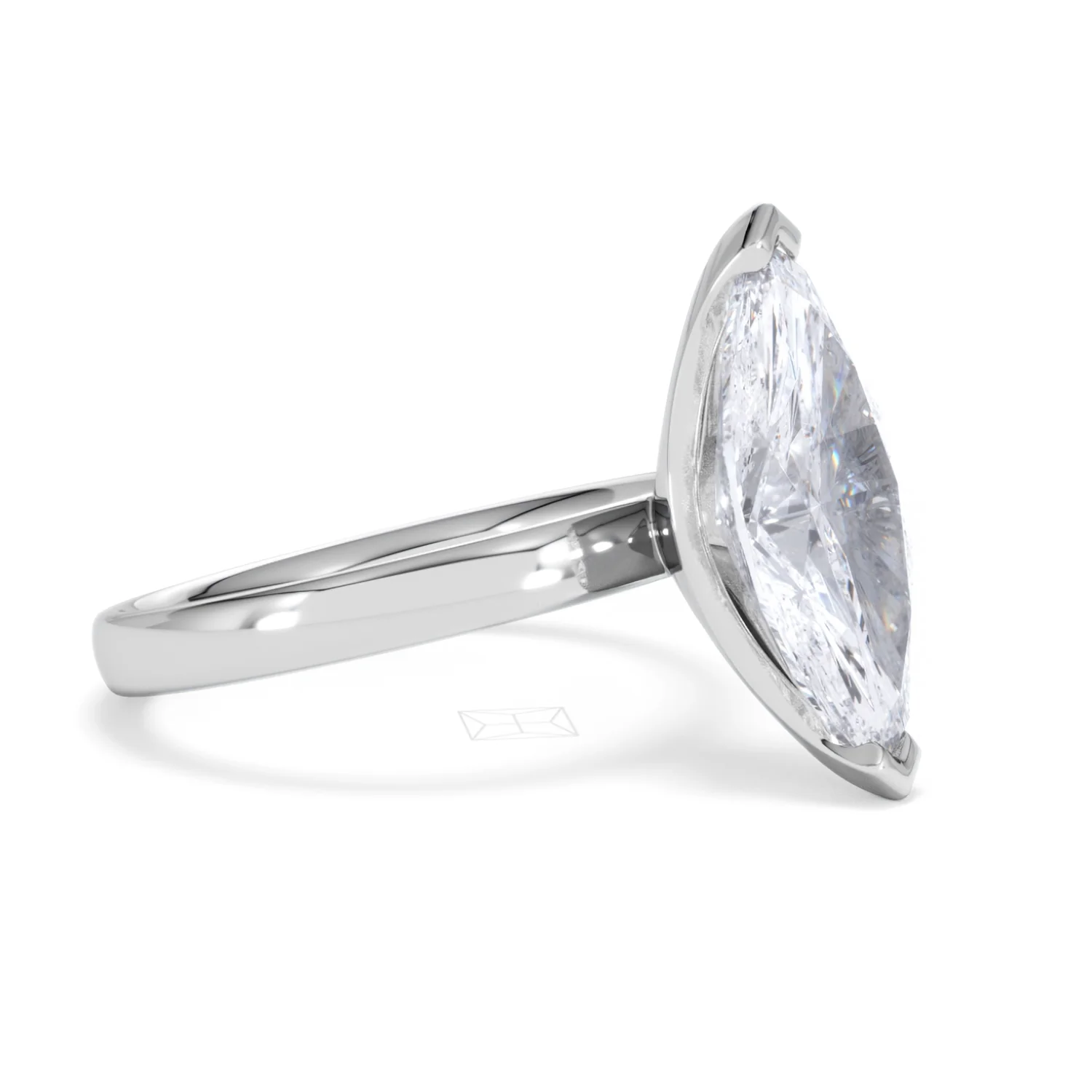 Origin 3.00ct Marquise Cut Lab Diamond Solitaire Engagement Ring in Platinum - Image 19