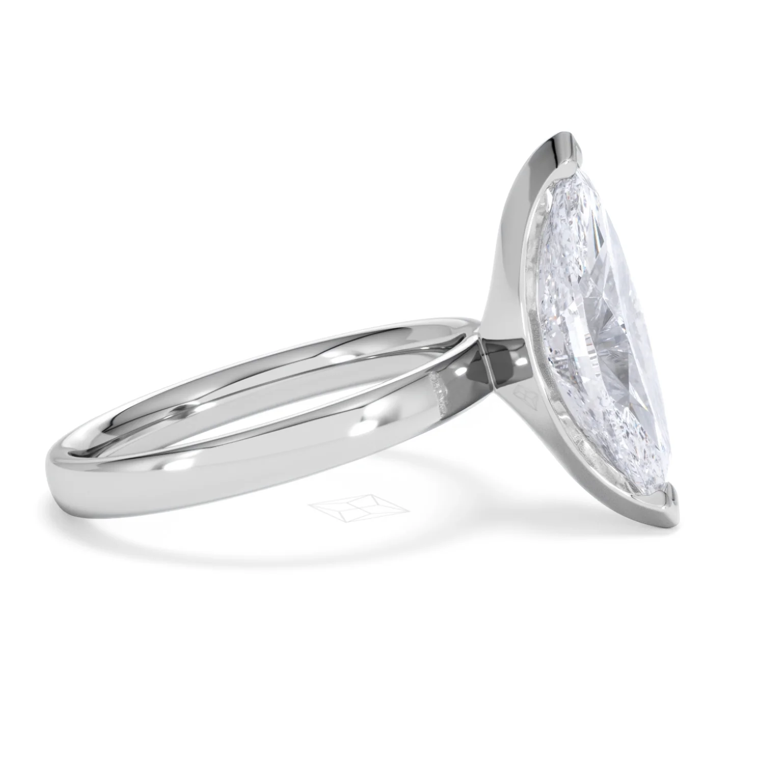 Origin 3.00ct Marquise Cut Lab Diamond Solitaire Engagement Ring in Platinum - Image 24