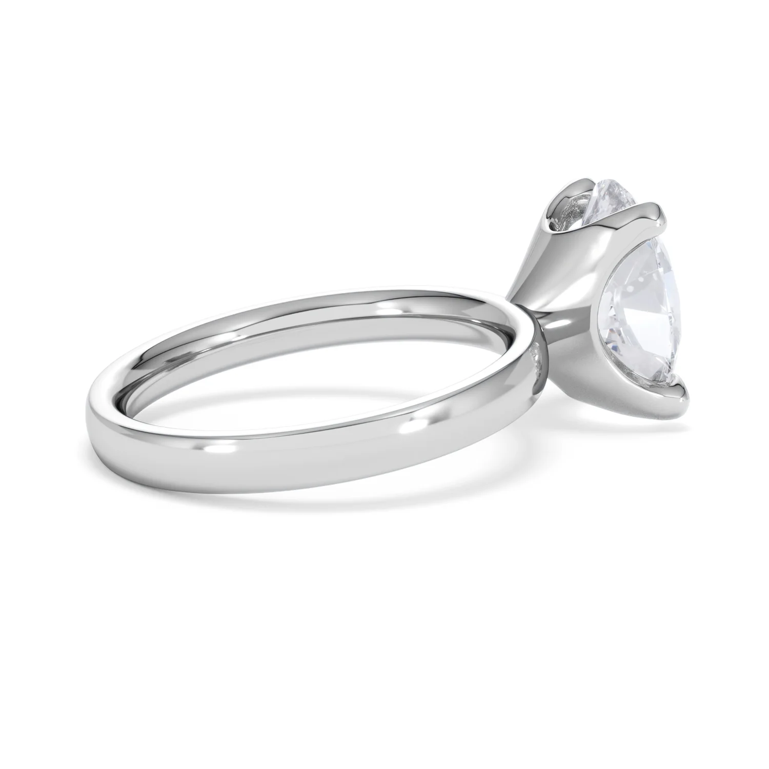 Origin 3.00ct Oval Cut Lab Diamond Solitaire Engagement Ring in 18K White Gold - Image 32