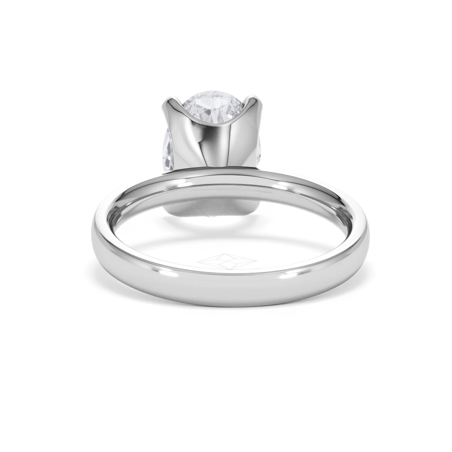 Origin 3.00ct Oval Cut Lab Diamond Solitaire Engagement Ring in 18K White Gold - Image 48