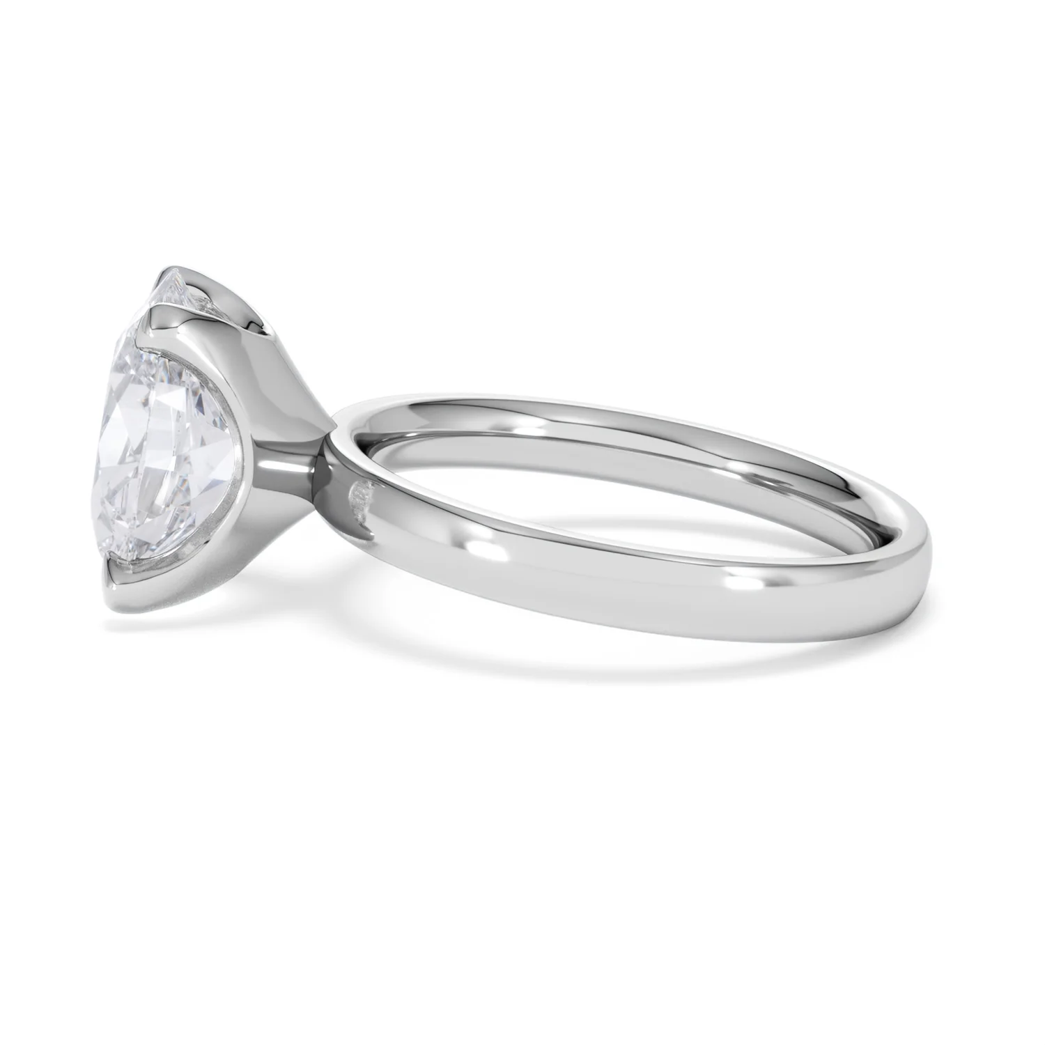 Origin 3.00ct Oval Cut Lab Diamond Solitaire Engagement Ring in 18K White Gold - Image 67