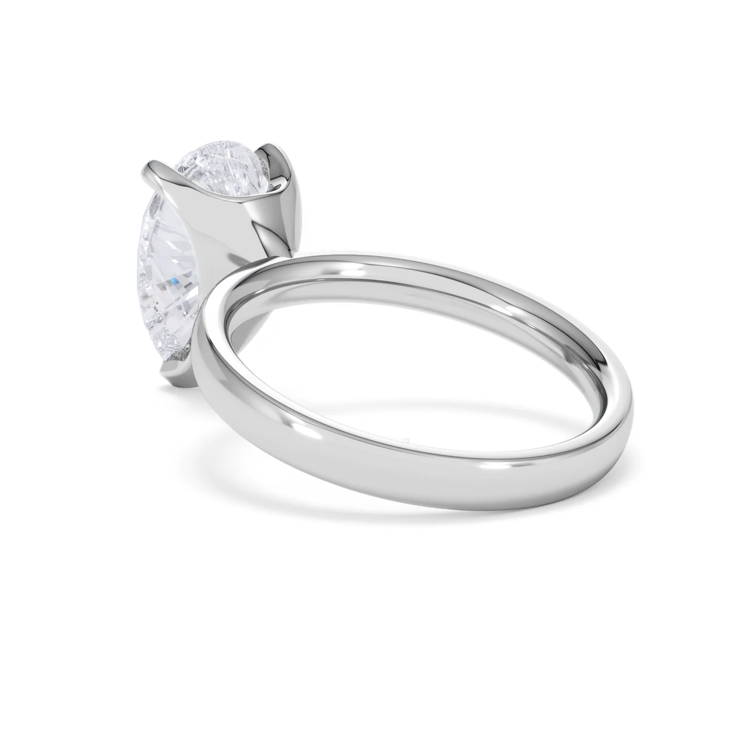 Origin 3.00ct Pear Cut Lab Diamond Solitaire Engagement Ring in 18K White Gold - Image 56