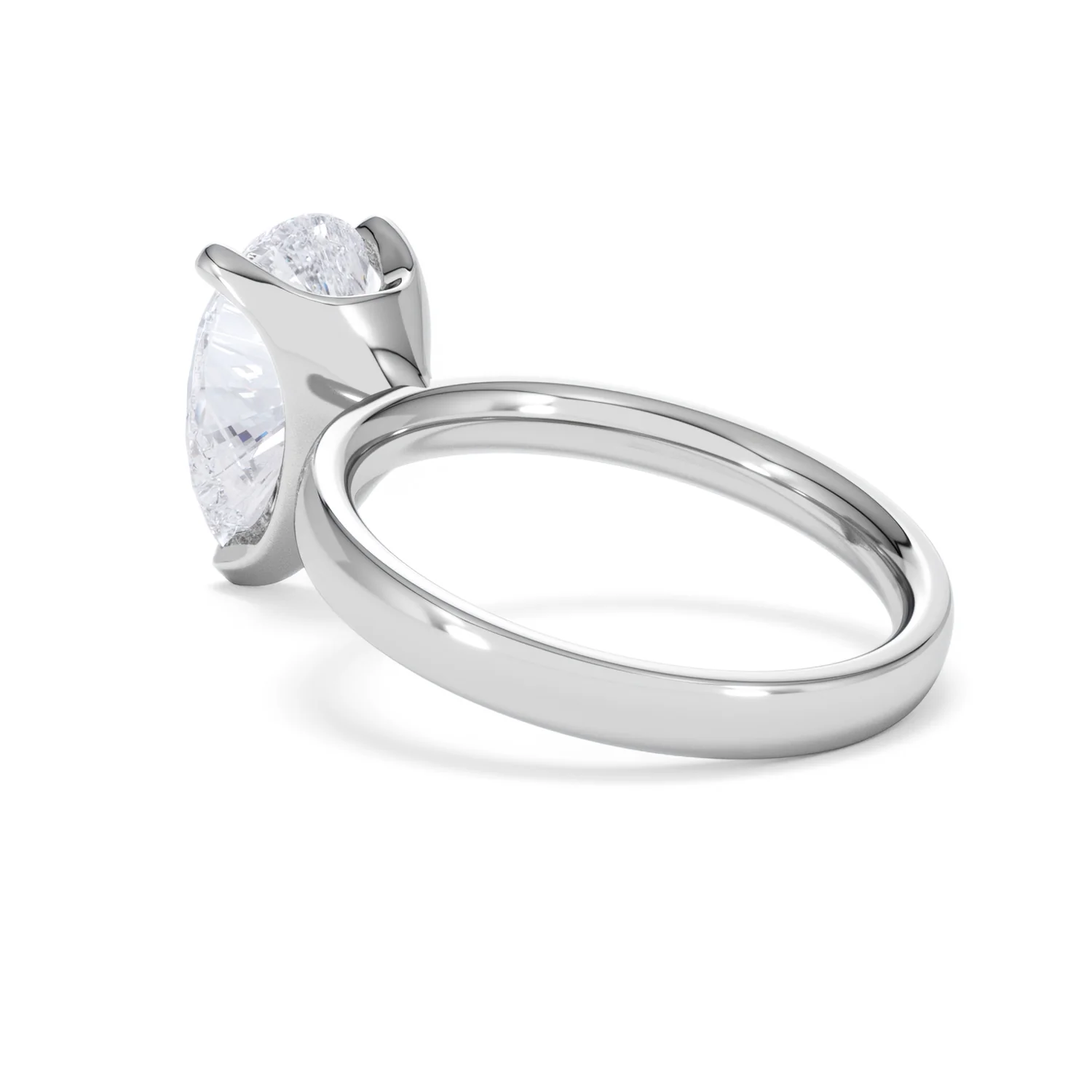 Origin 3.00ct Pear Cut Lab Diamond Solitaire Engagement Ring in 18K White Gold - Image 57