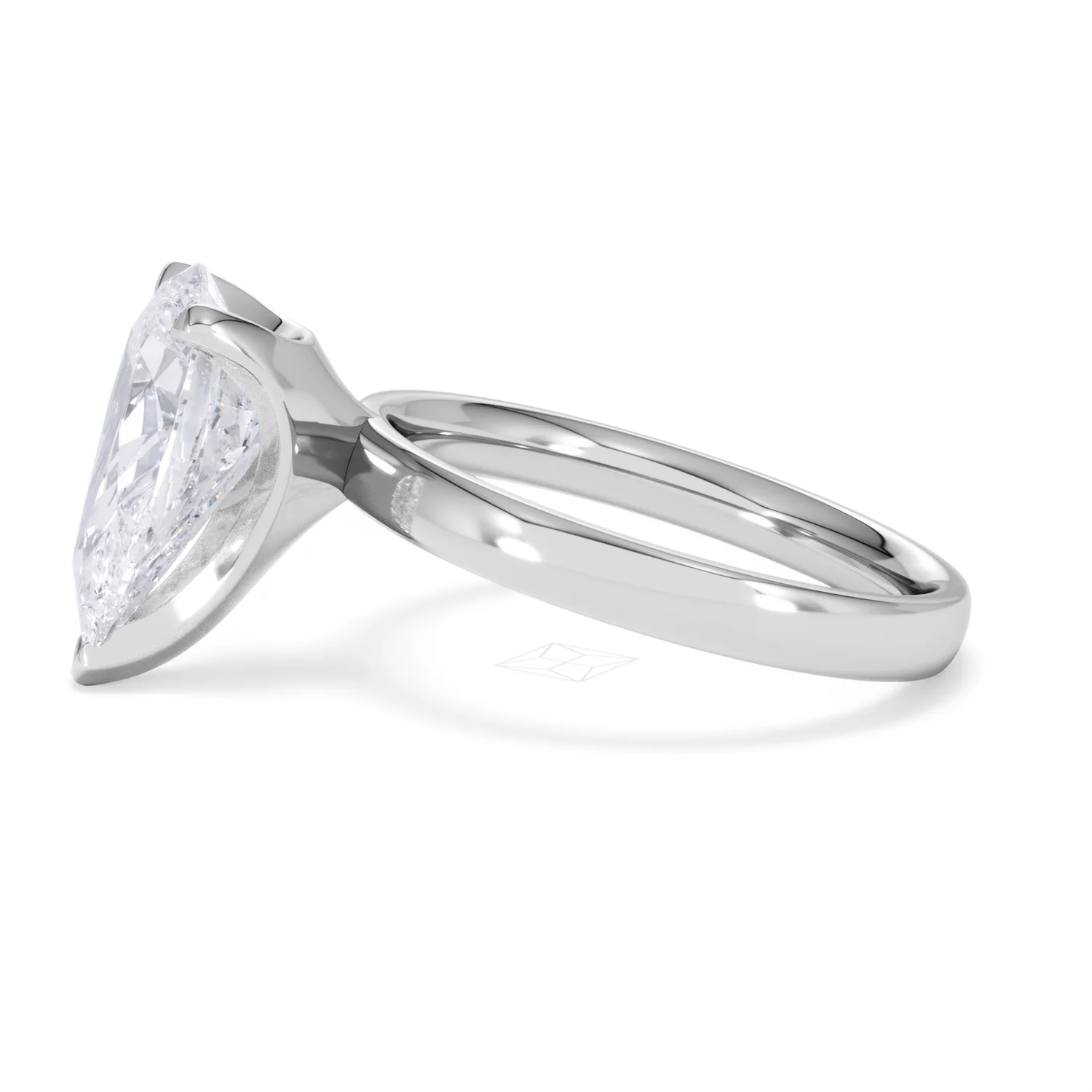 Origin 3.00ct Pear Cut Lab Diamond Solitaire Engagement Ring in 18K White Gold - Image 69