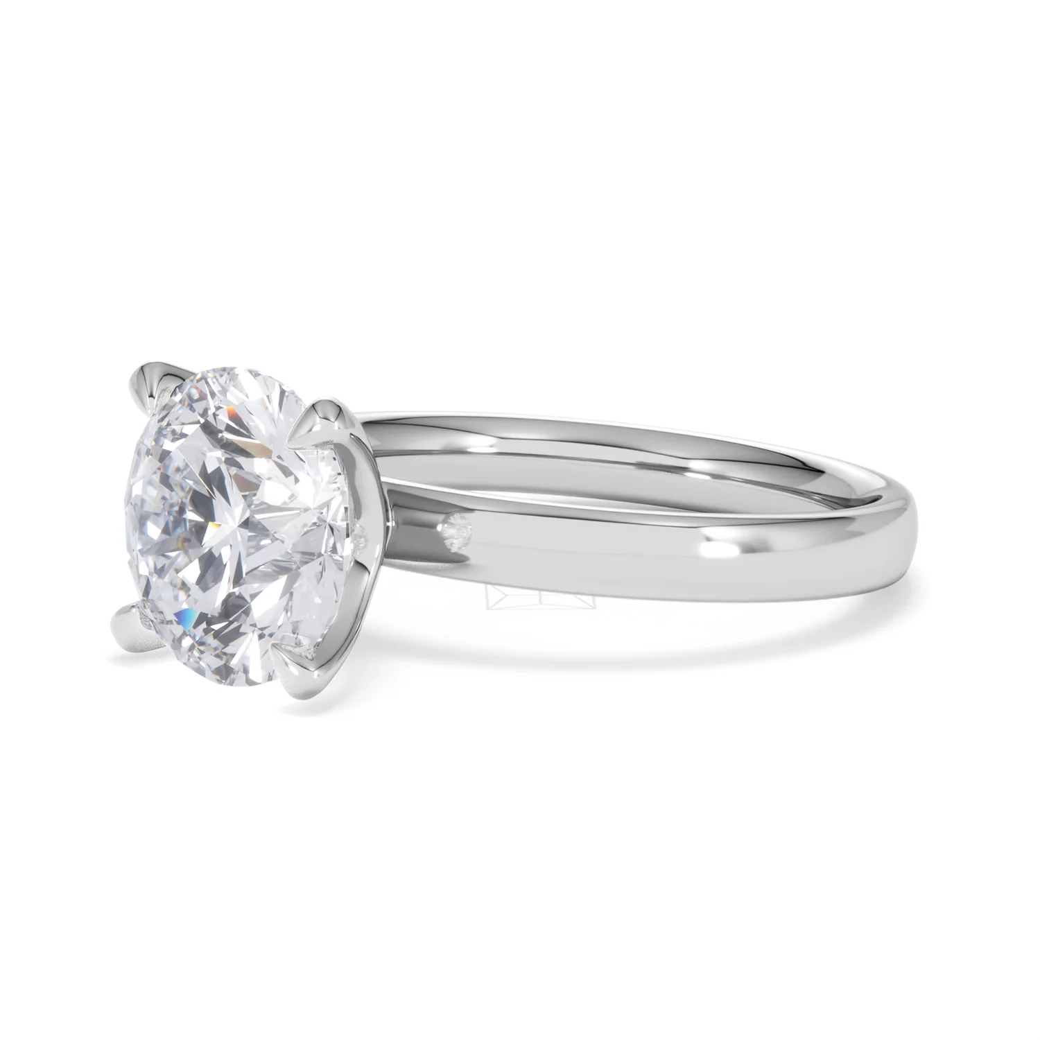 Origin 3.00ct Round Cut Lab Diamond Solitaire Engagement Ring in 18K White Gold - Image 77