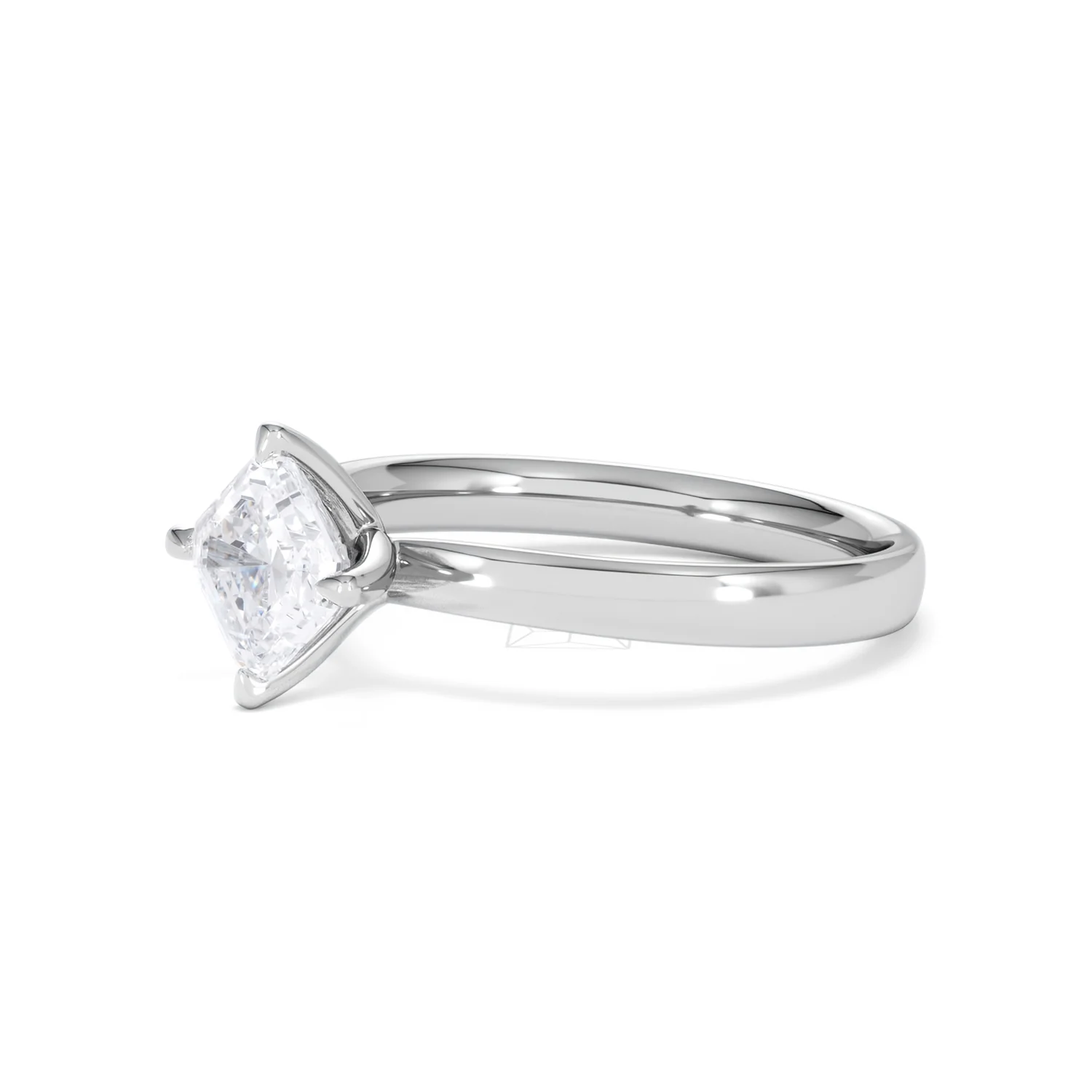 Origin Twist 1.00ct Asscher Cut Lab Diamond Solitaire Engagement Ring in Platinum - Image 76