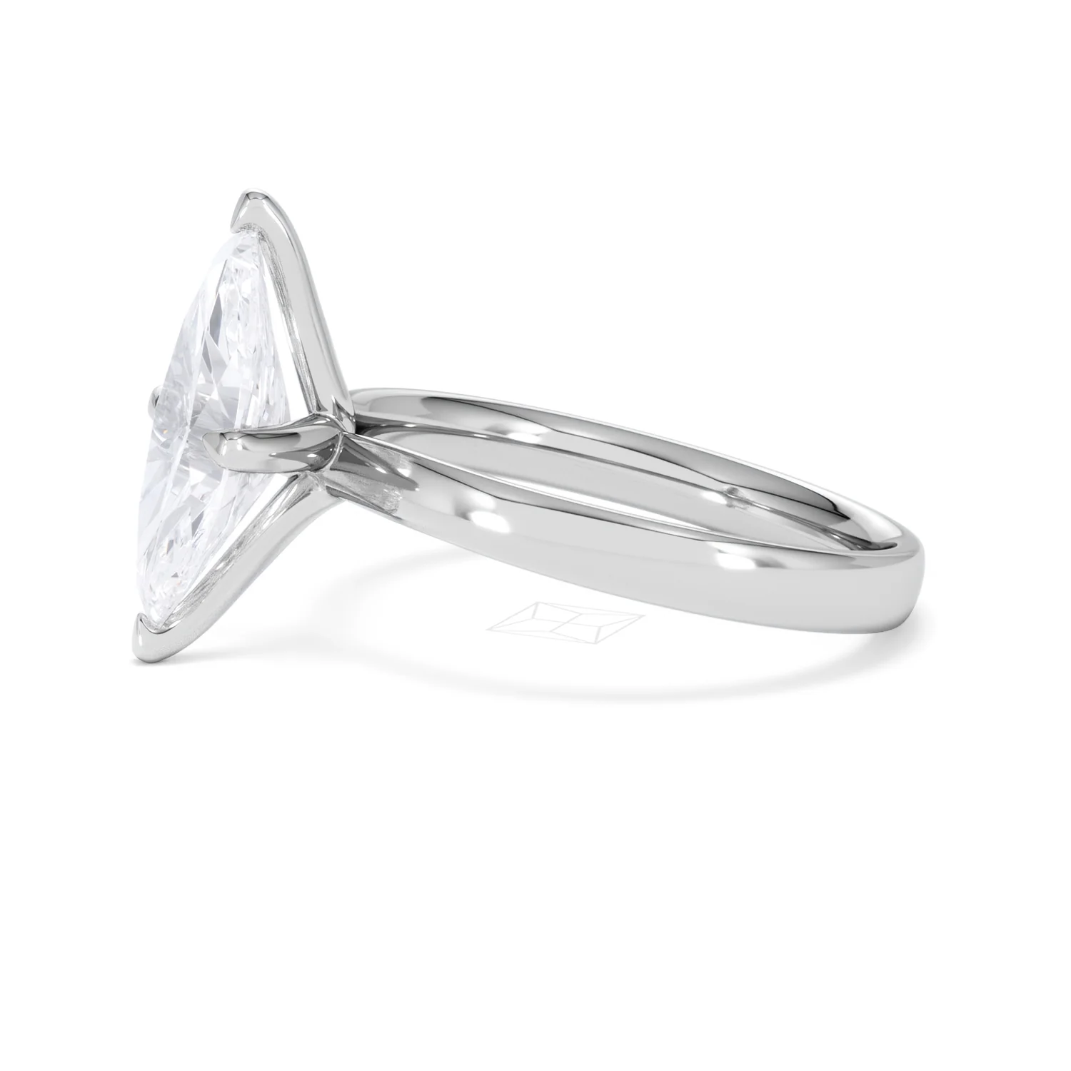 Origin Twist 2.00ct Marquise Cut Lab Diamond Solitaire Engagement Ring in 18K White Gold - Image 71