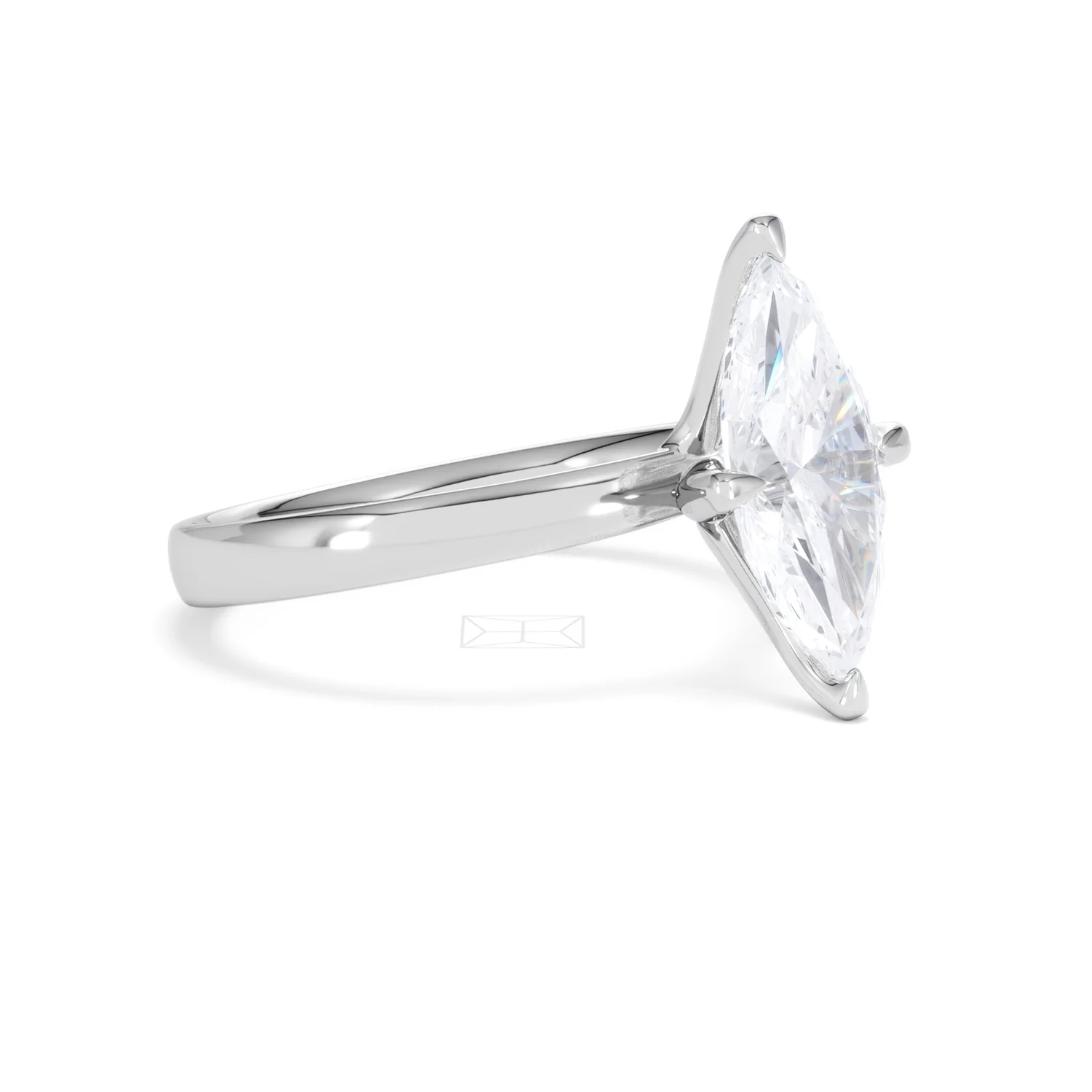 Origin Twist 2.00ct Marquise Cut Lab Diamond Solitaire Engagement Ring in Platinum - Image 17